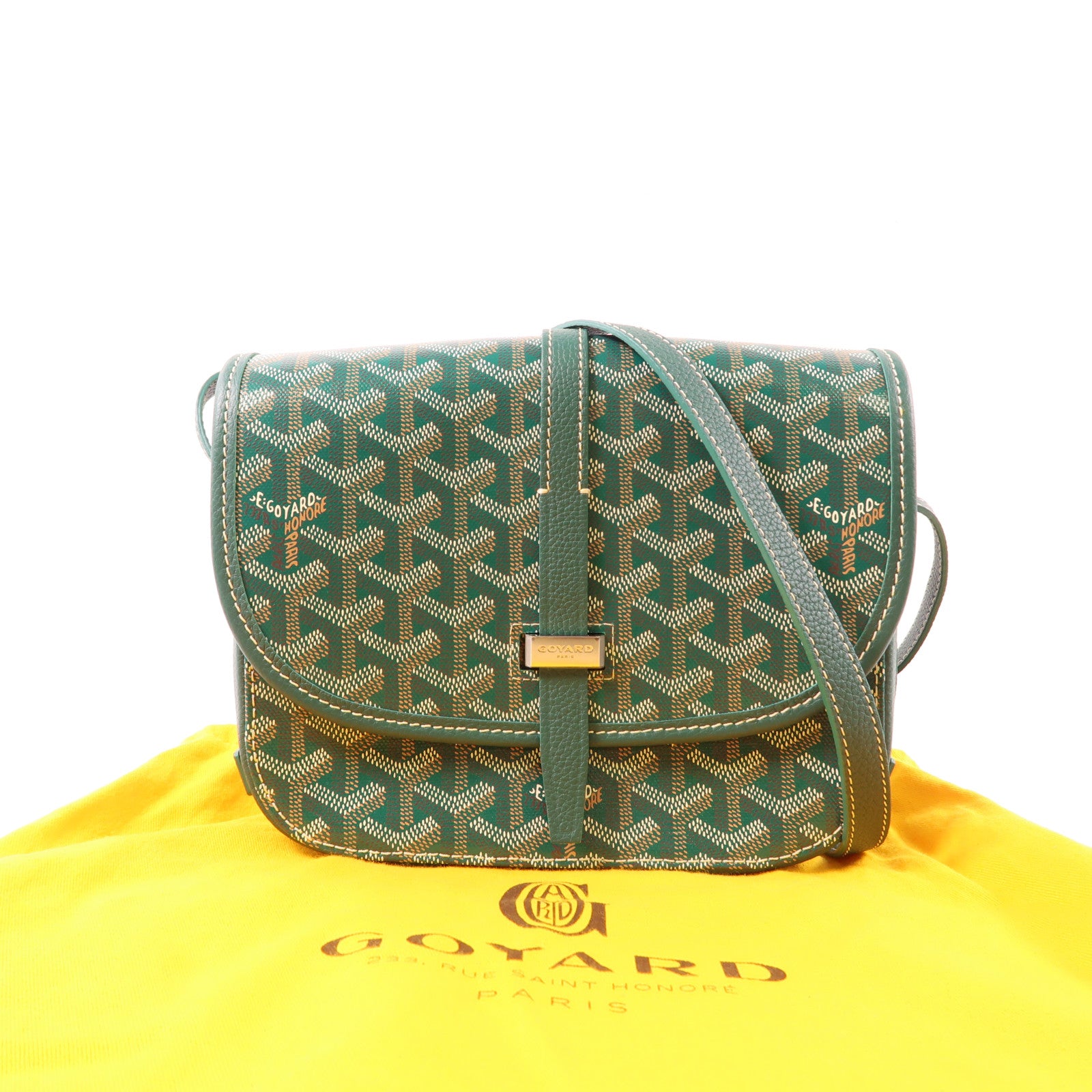 GOYARD 塗層帆布Belvedere PM銀扣肩背袋