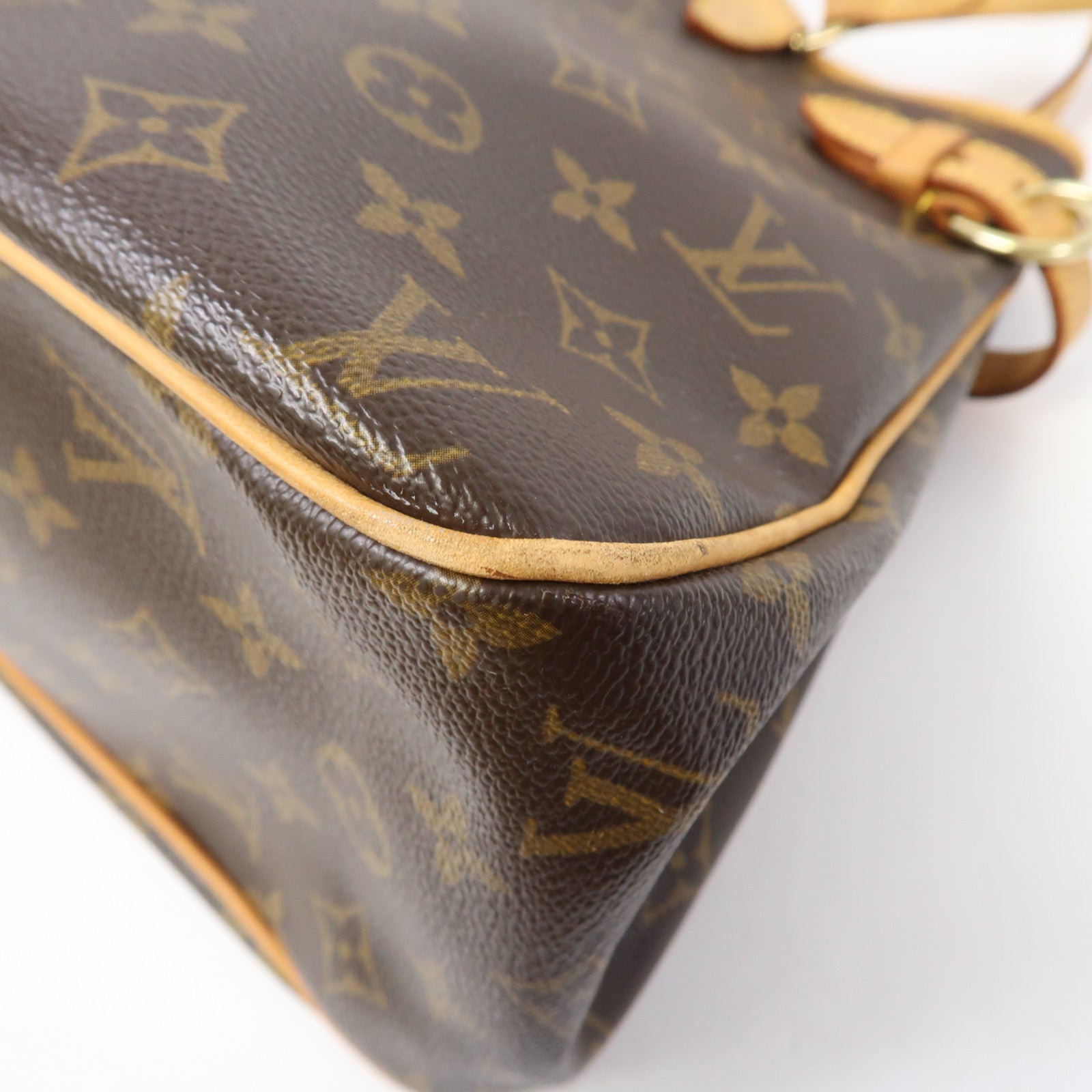 LOUIS VUITTON Monogram Batignolles Horizontal金扣肩背袋啡色