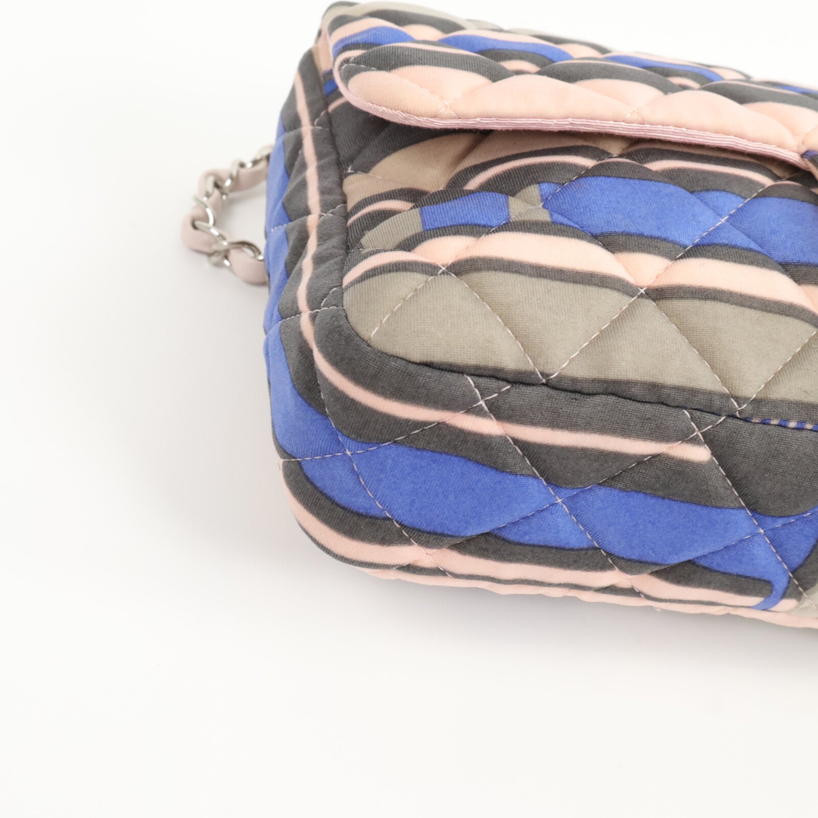 CHANEL 帆布Heart Flap鏈帶肩背袋