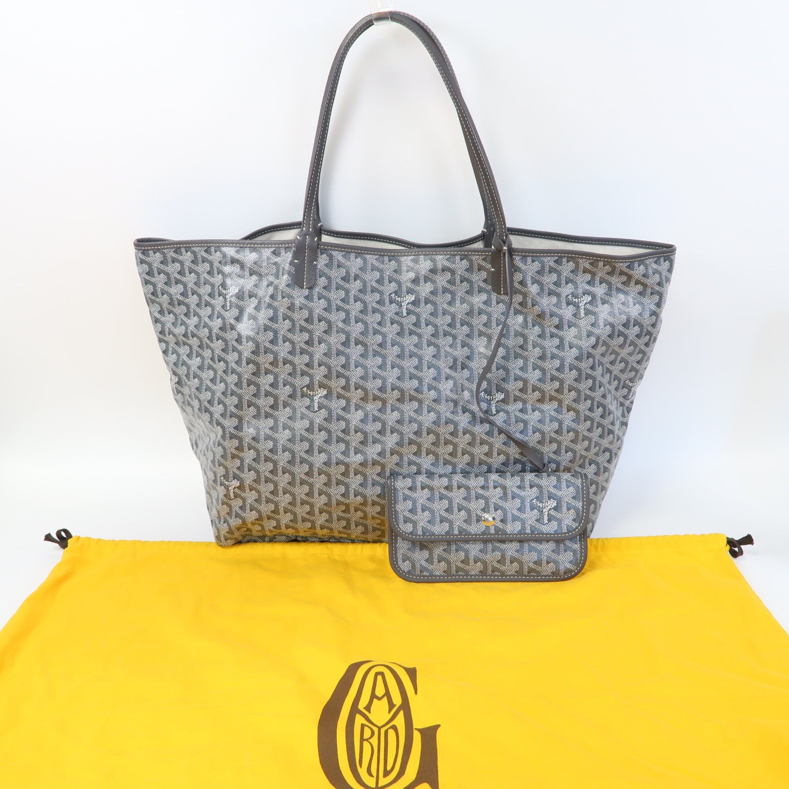 GOYARD 塗層帆布Tote Bag銀扣手挽袋灰色