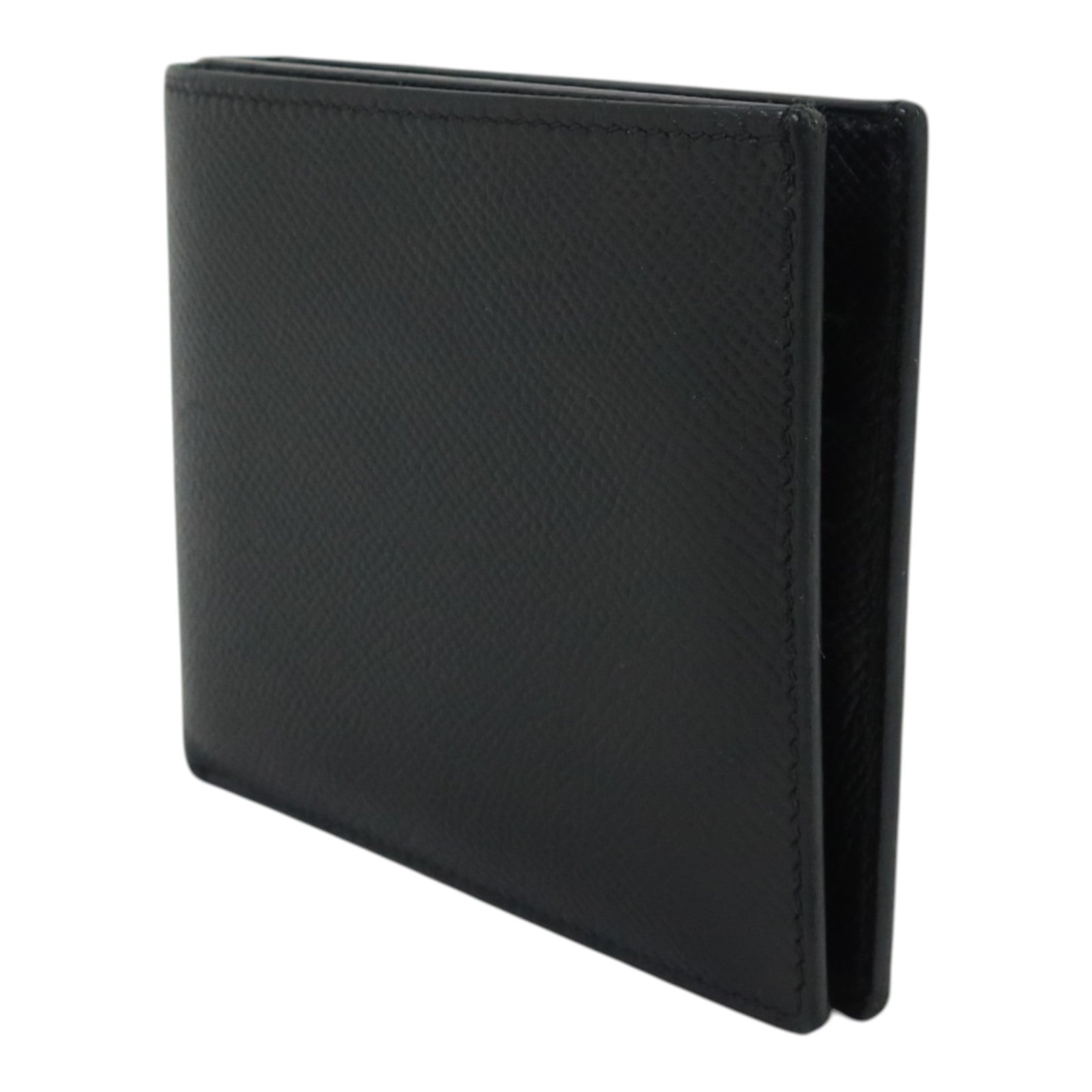 HERMES Epsom皮革Citizen Twill Compact Wallet錢包Noir