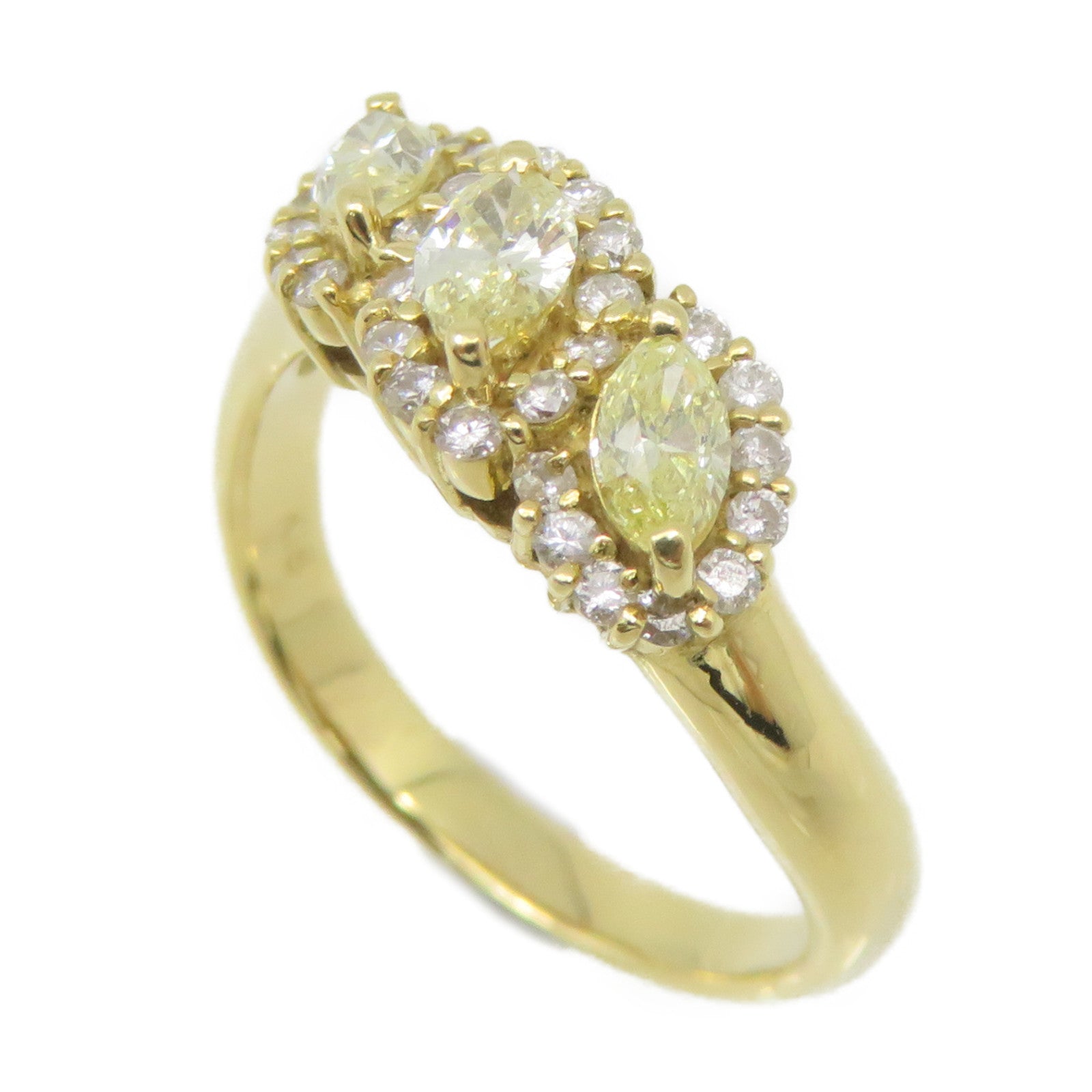 JEWELRY 18K Gold/0.78ct Diamond Ring US#6.75