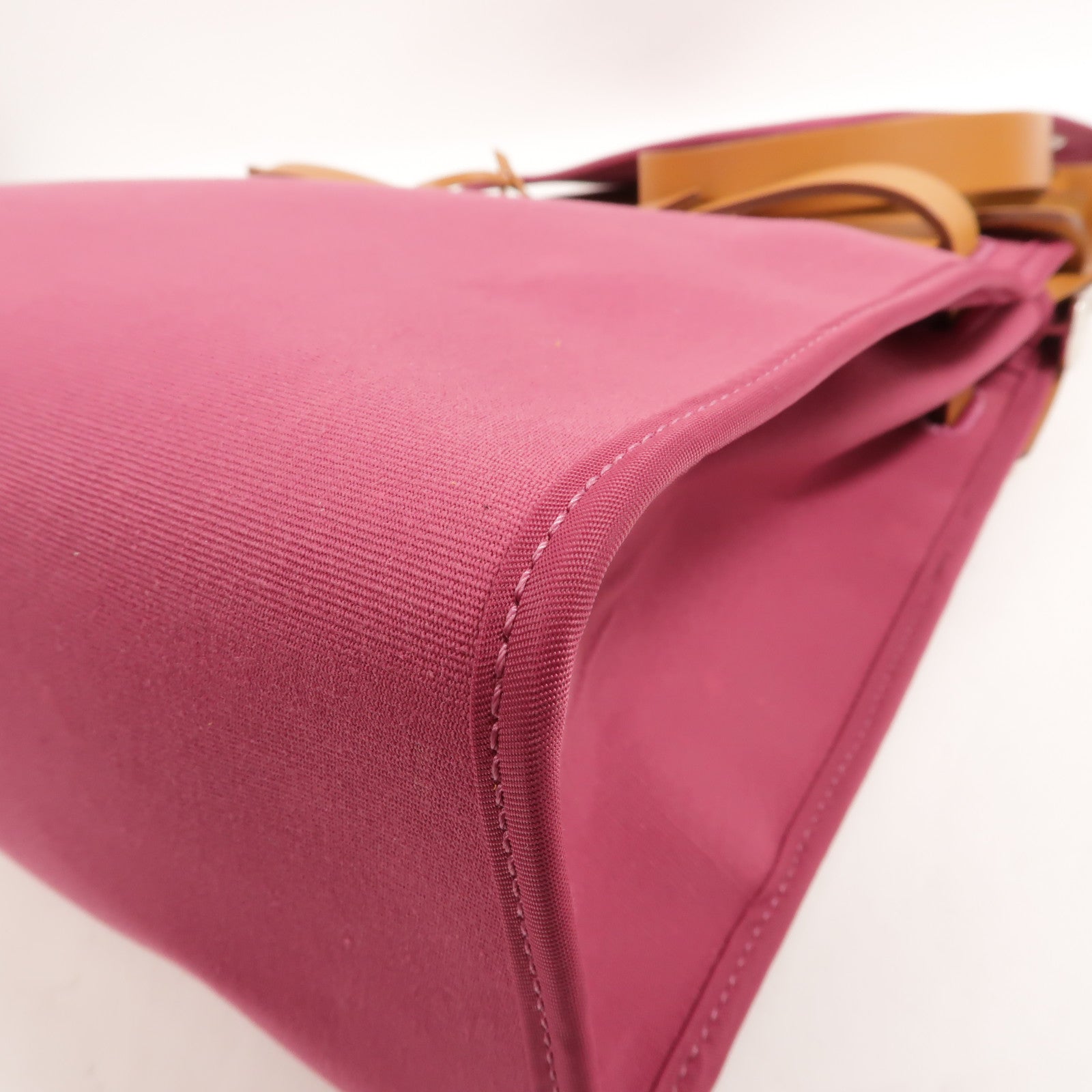 HERMES 帆布Herbag PM手挽肩背兩用袋Fuchsia
