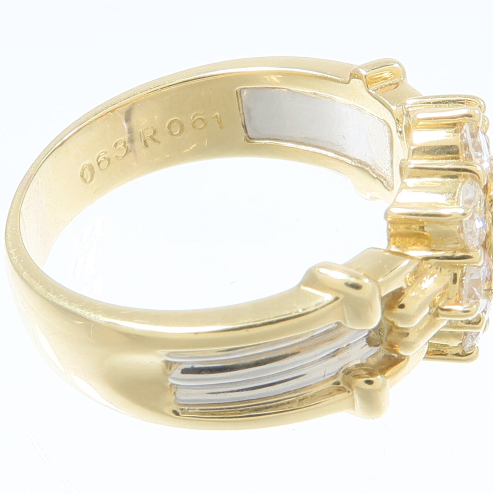 JEWELRY 18K黃金/PT900鉑金Ruby Diamond Ring紅寶石/鑽石戒指