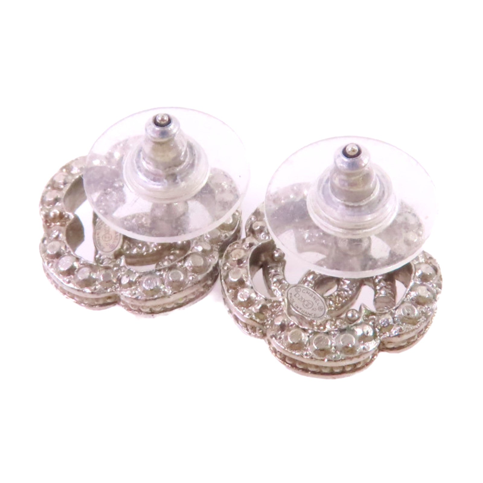 CHANEL 金屬CC Earrings耳環銀色