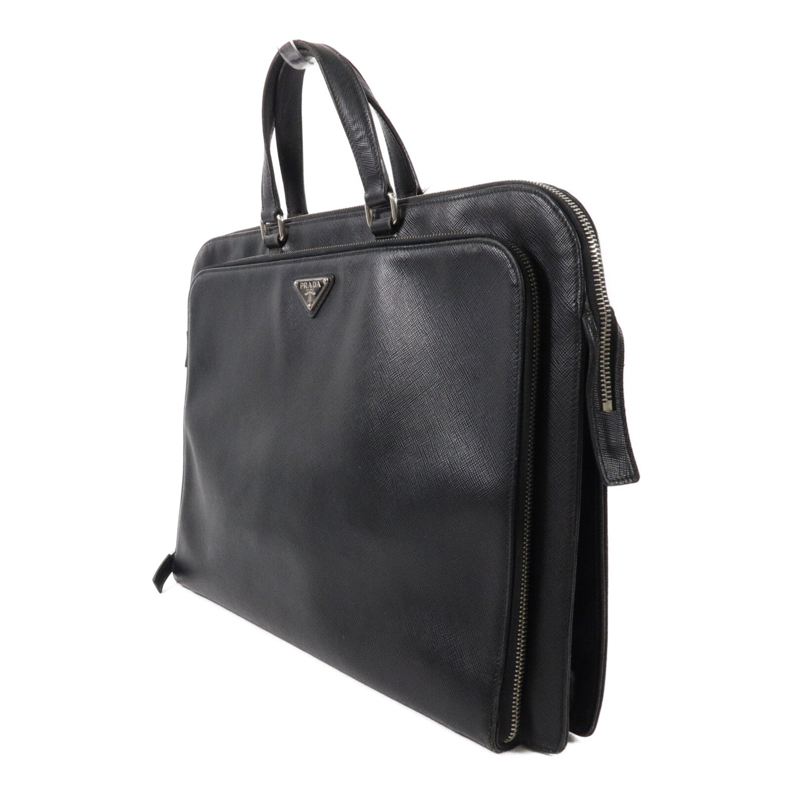 PRADA Saffiano Travel Zip Pocket Briefcase手挽袋
