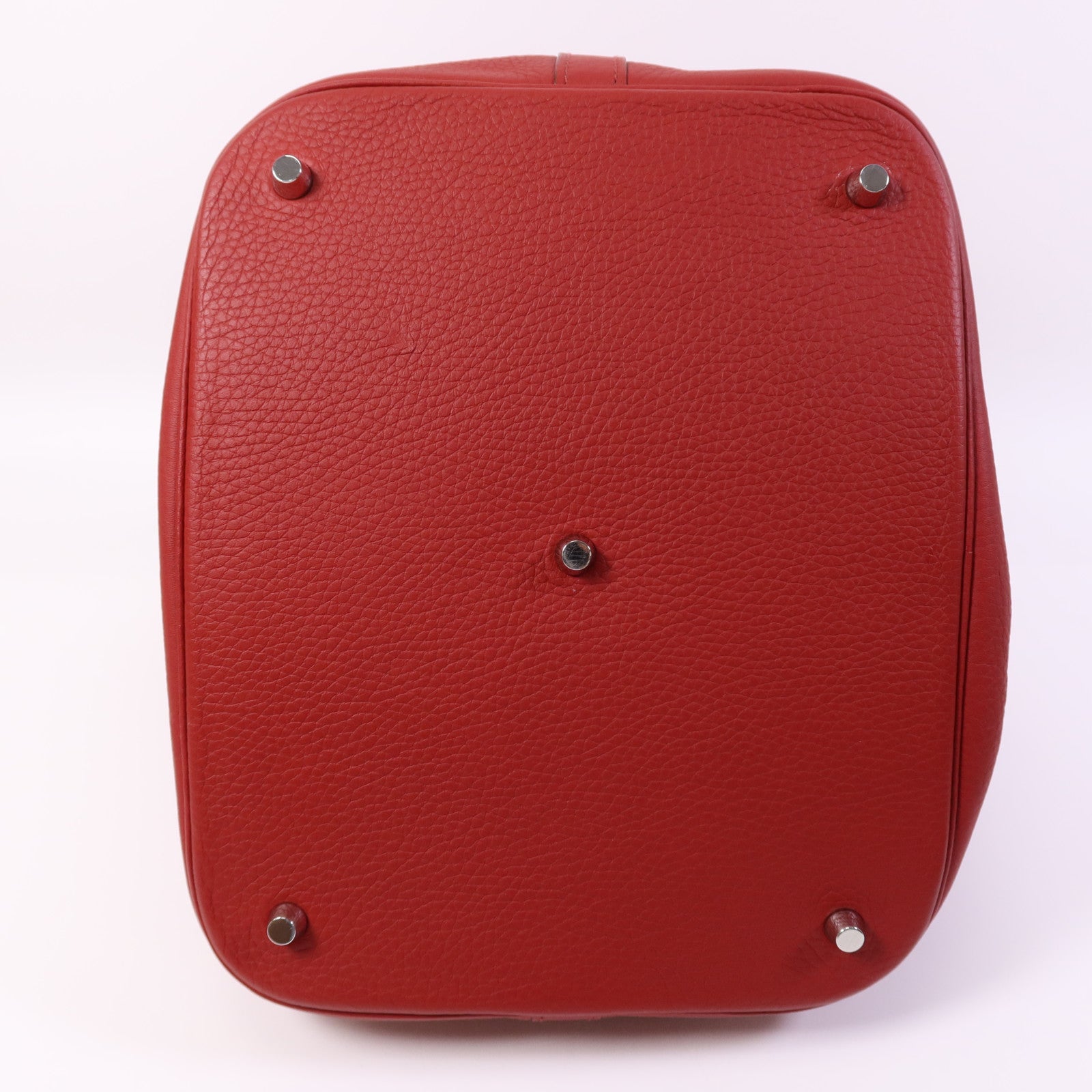 HERMES Clemence皮革Picotin GM銀扣手挽袋