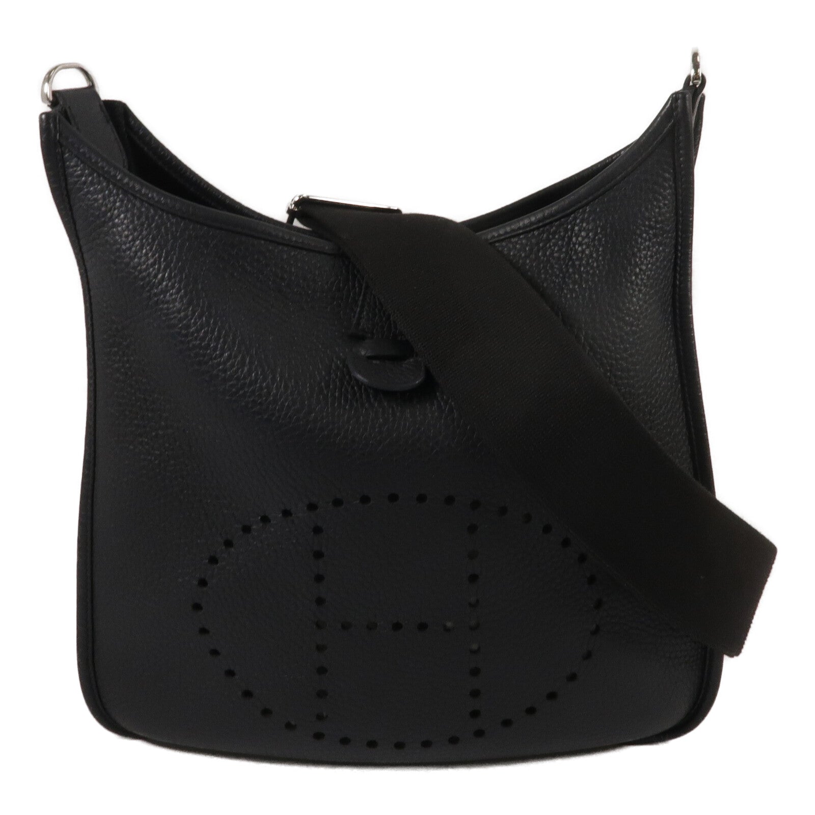 HERMES Clemence皮革Evelyne PM肩背袋Noir