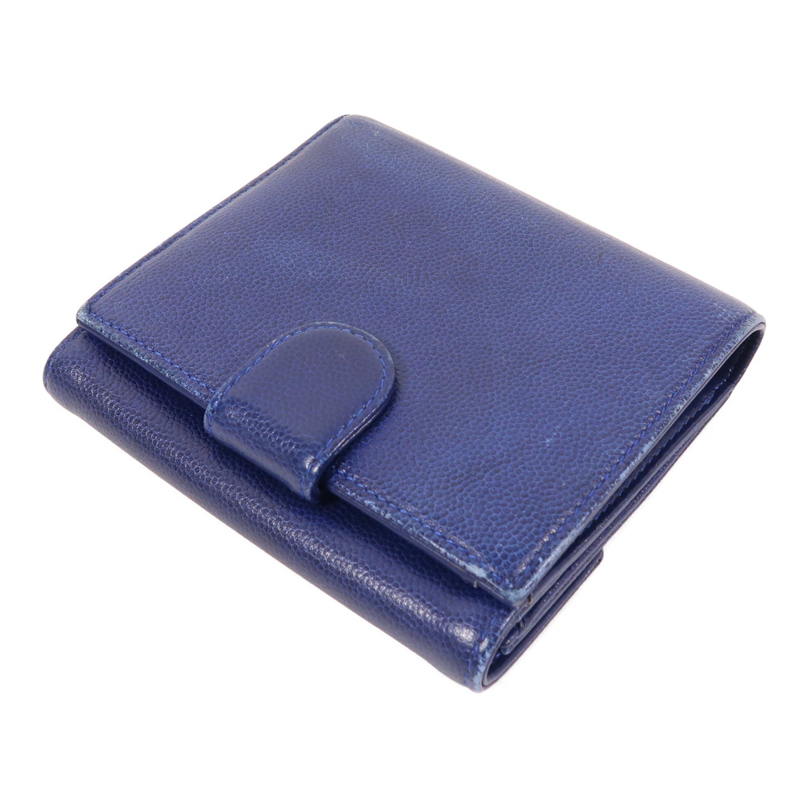 CHANEL 牛皮皮革Wallet銀扣錢包