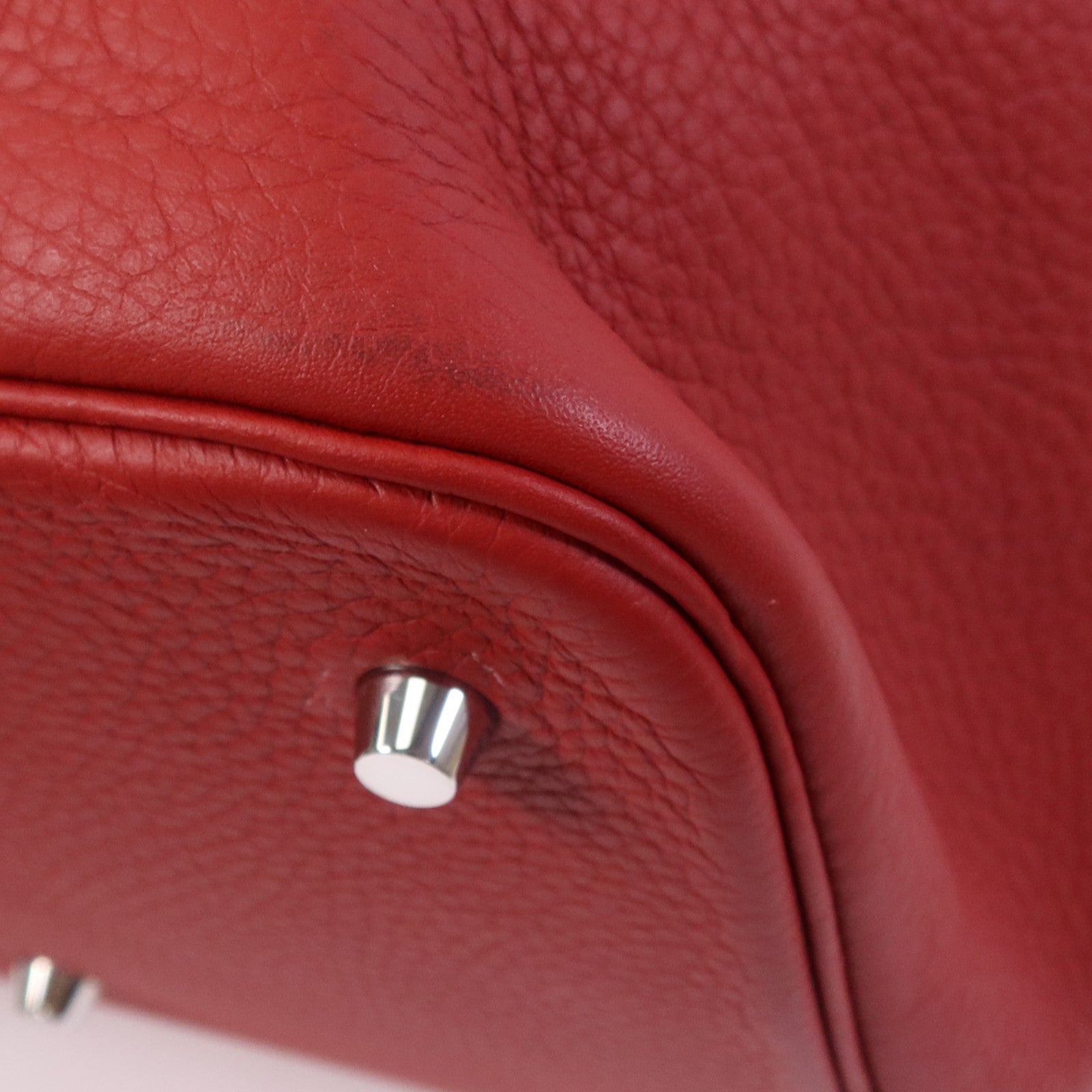 HERMES Clemence皮革Picotin GM銀扣手挽袋