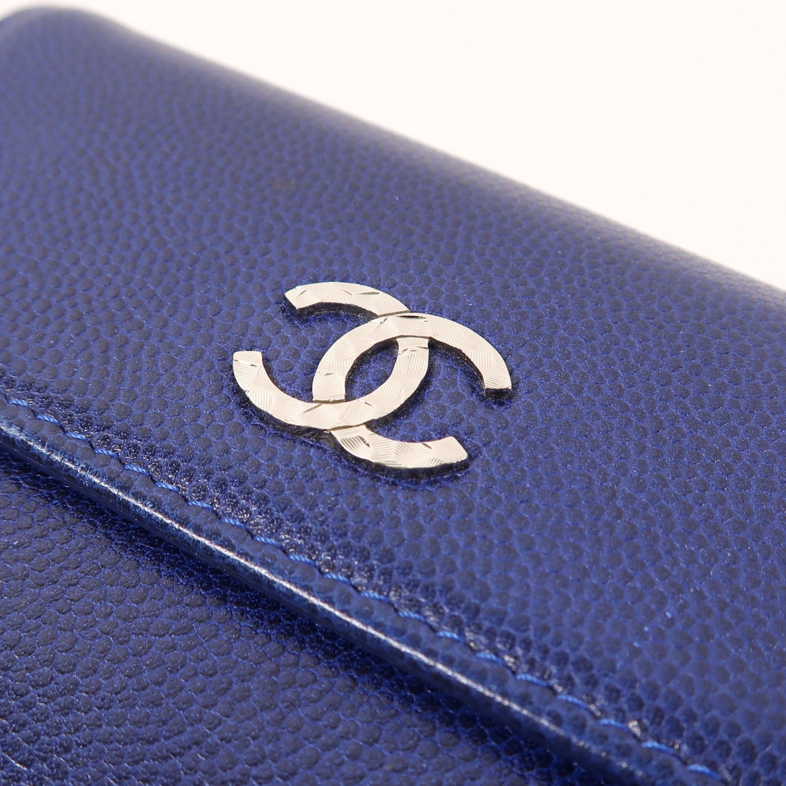 CHANEL 牛皮皮革Wallet銀扣錢包