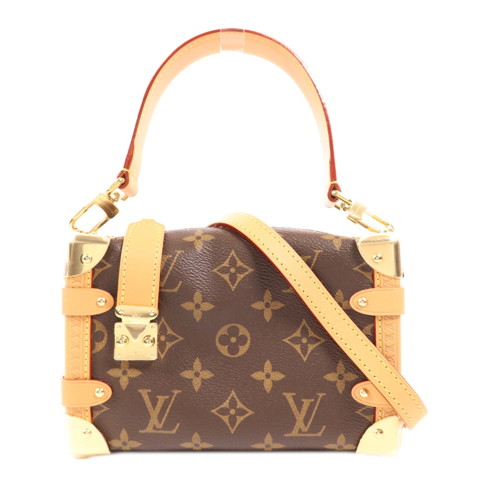 LOUIS VUITTON Monogram Side Trunk PM金扣手挽肩背兩用袋