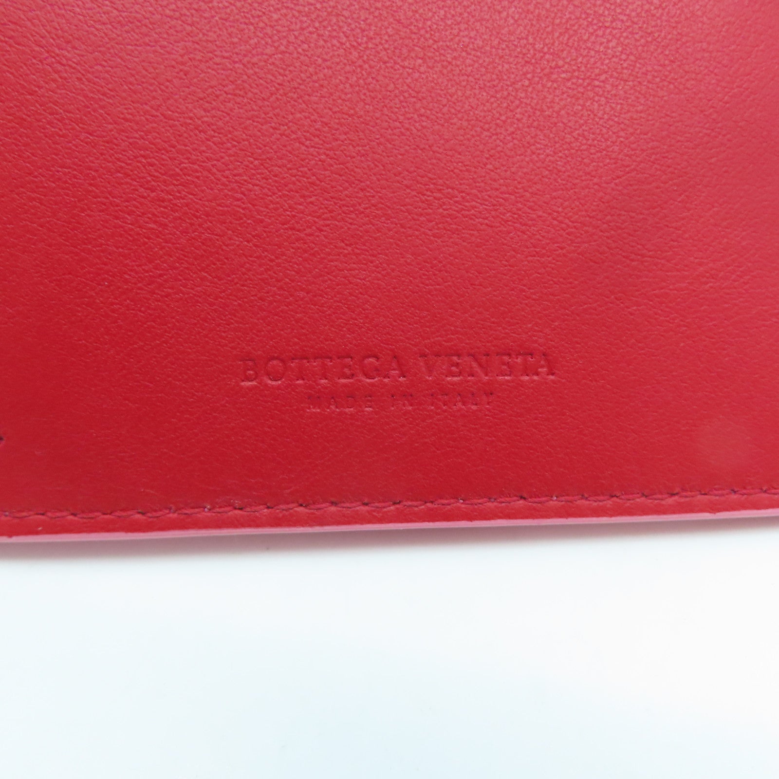 BOTTEGA VENETA 【激減優惠】織紋皮革Wallet銀扣錢包粉紅色