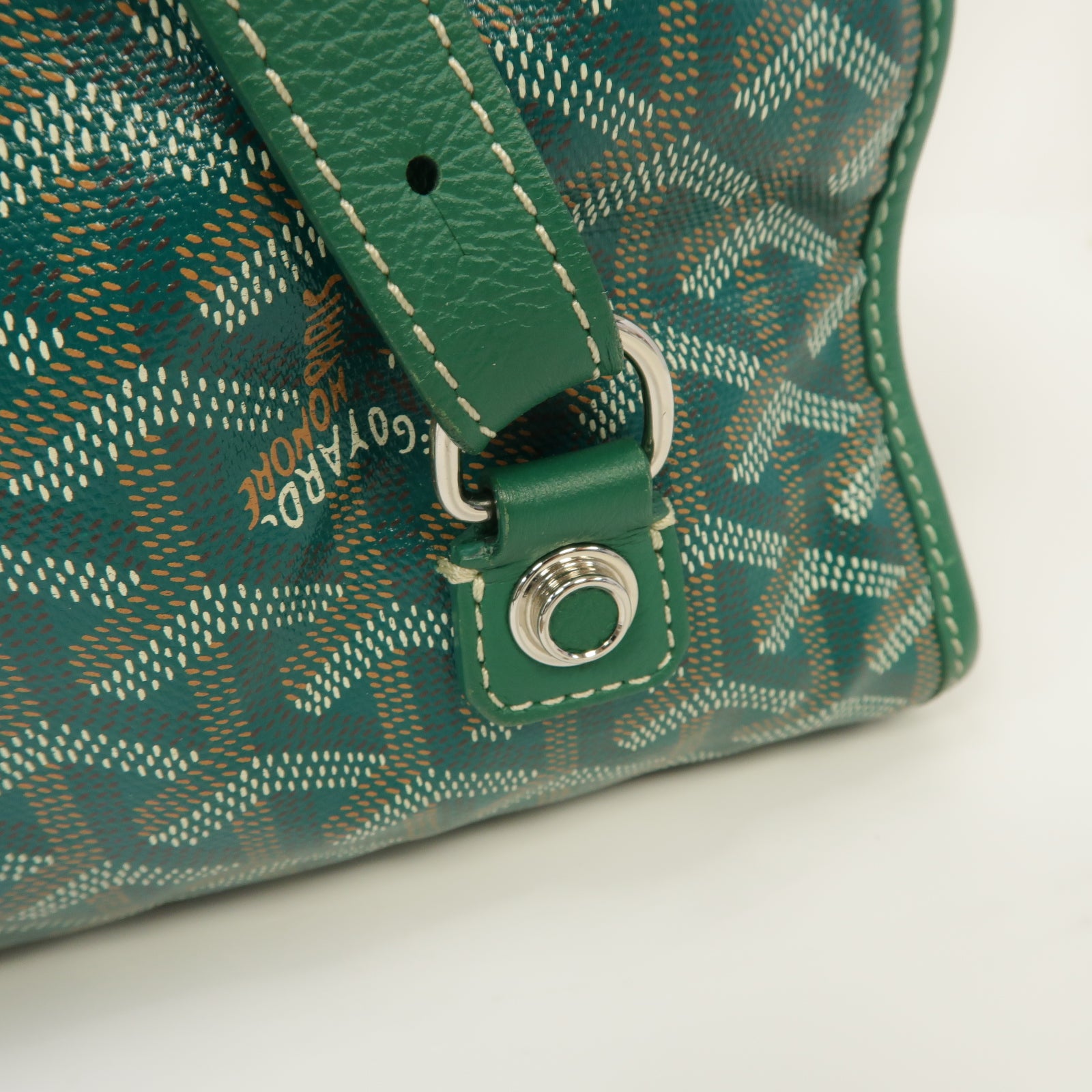 GOYARD 塗層帆布Saint Leger Rucksack銀扣背包綠色