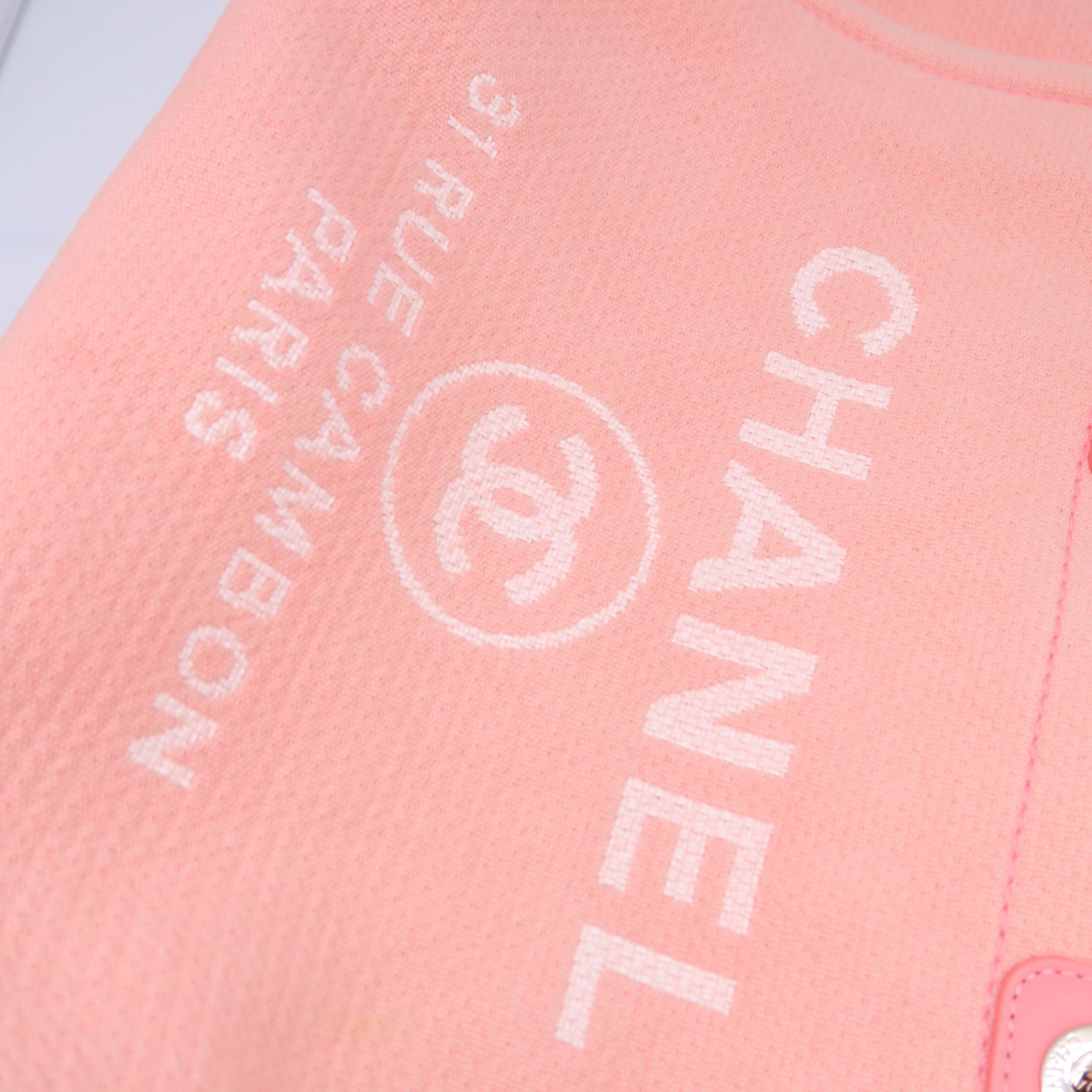 CHANEL 【激減優惠】帆布Deauville金扣手挽肩背兩用袋橙色