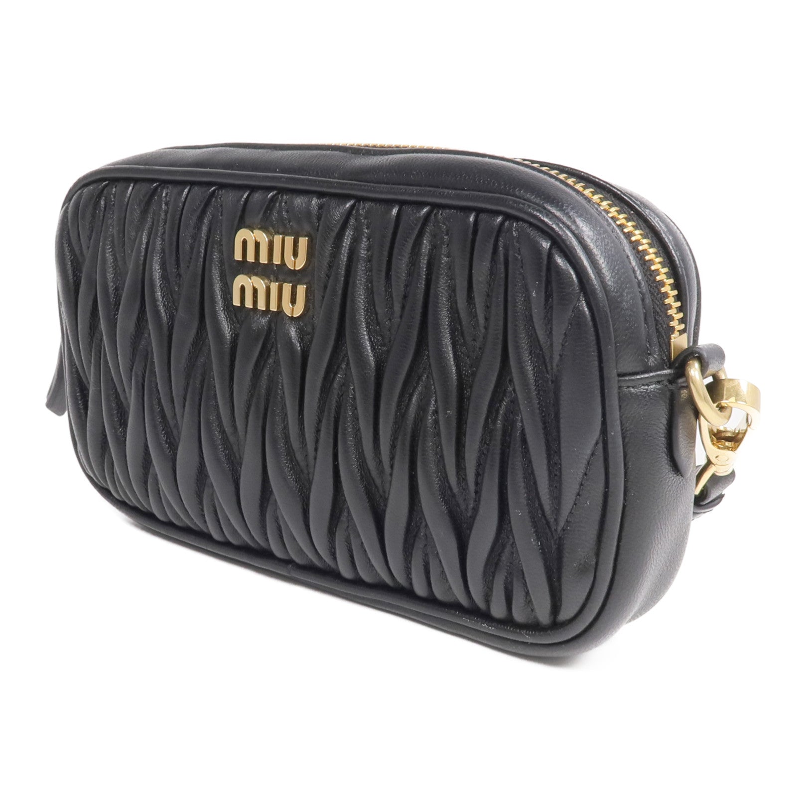 Miu Miu 羊皮皮革Pouch金扣手拿包