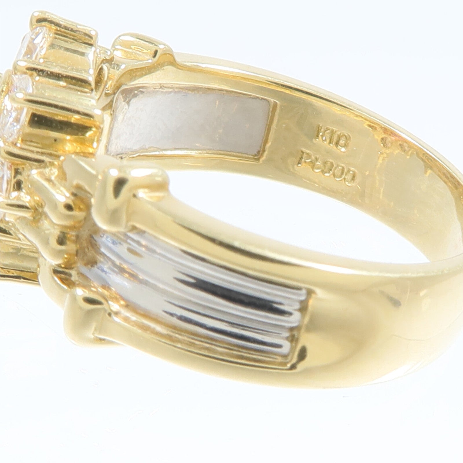 JEWELRY 18K黃金/PT900鉑金Ruby Diamond Ring紅寶石/鑽石戒指