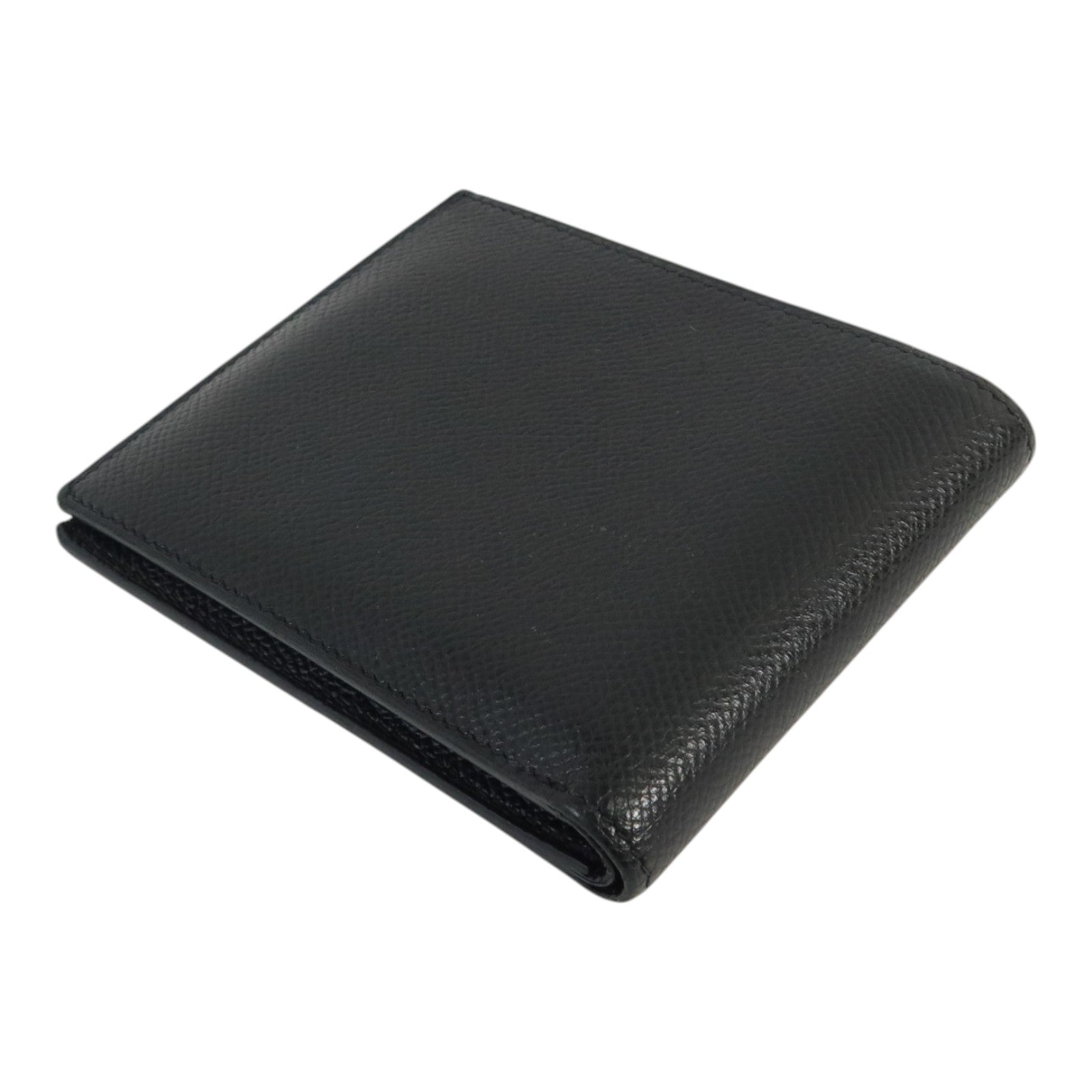 HERMES Epsom皮革Citizen Twill Compact Wallet錢包Noir