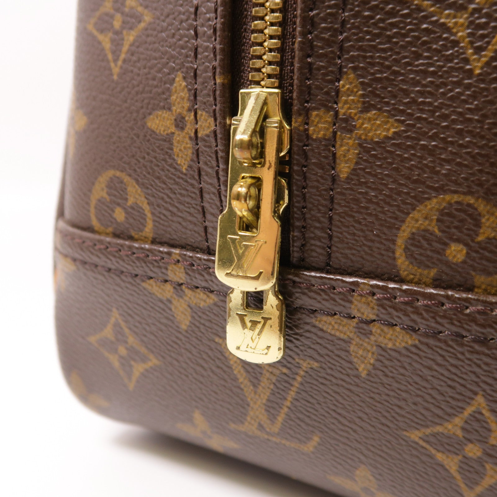LOUIS VUITTON LV GHW Deauville Handbag M47270 Monogram Brown