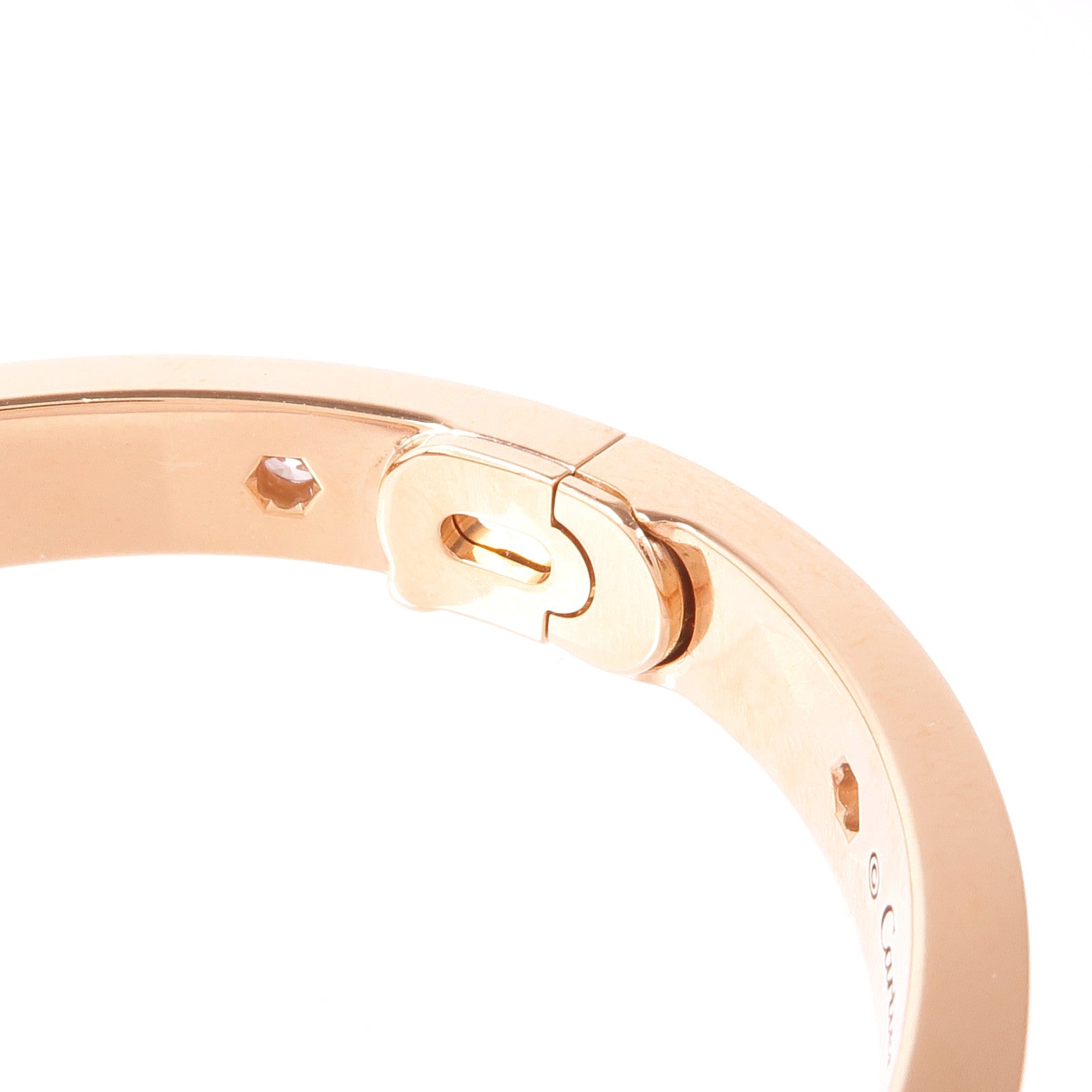 CARTIER 18K玫瑰金Love Bracelet鑽石手鐲Cartier#16