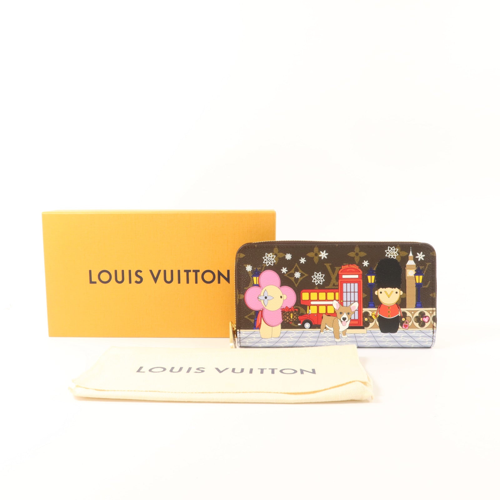 LOUIS VUITTON Monogram Vivienne Zippy Wallet金扣長錢包