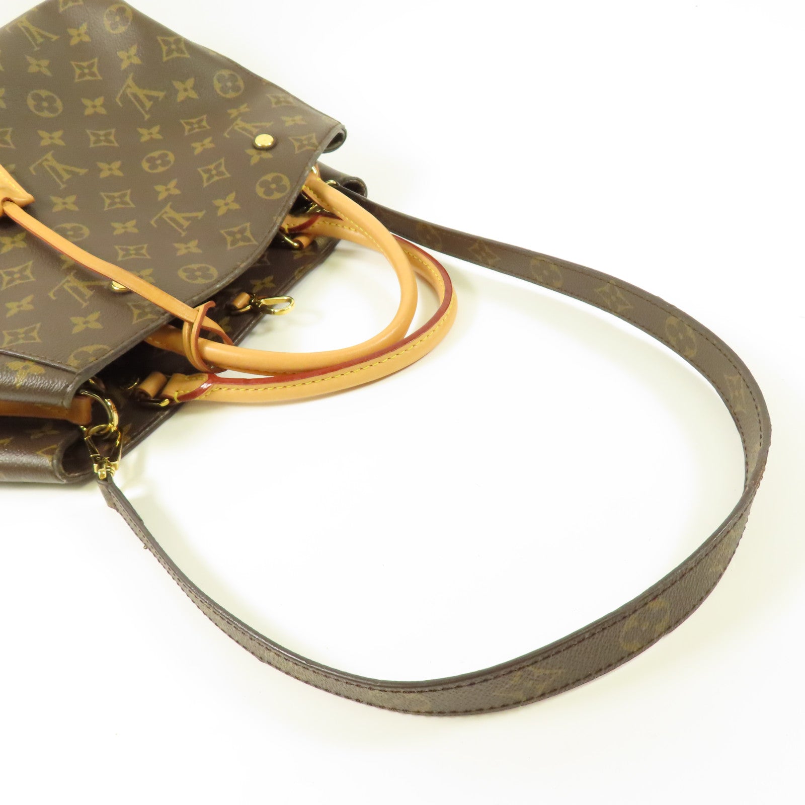 LOUIS VUITTON Monogram Montaigne MM金扣手挽肩背兩用袋