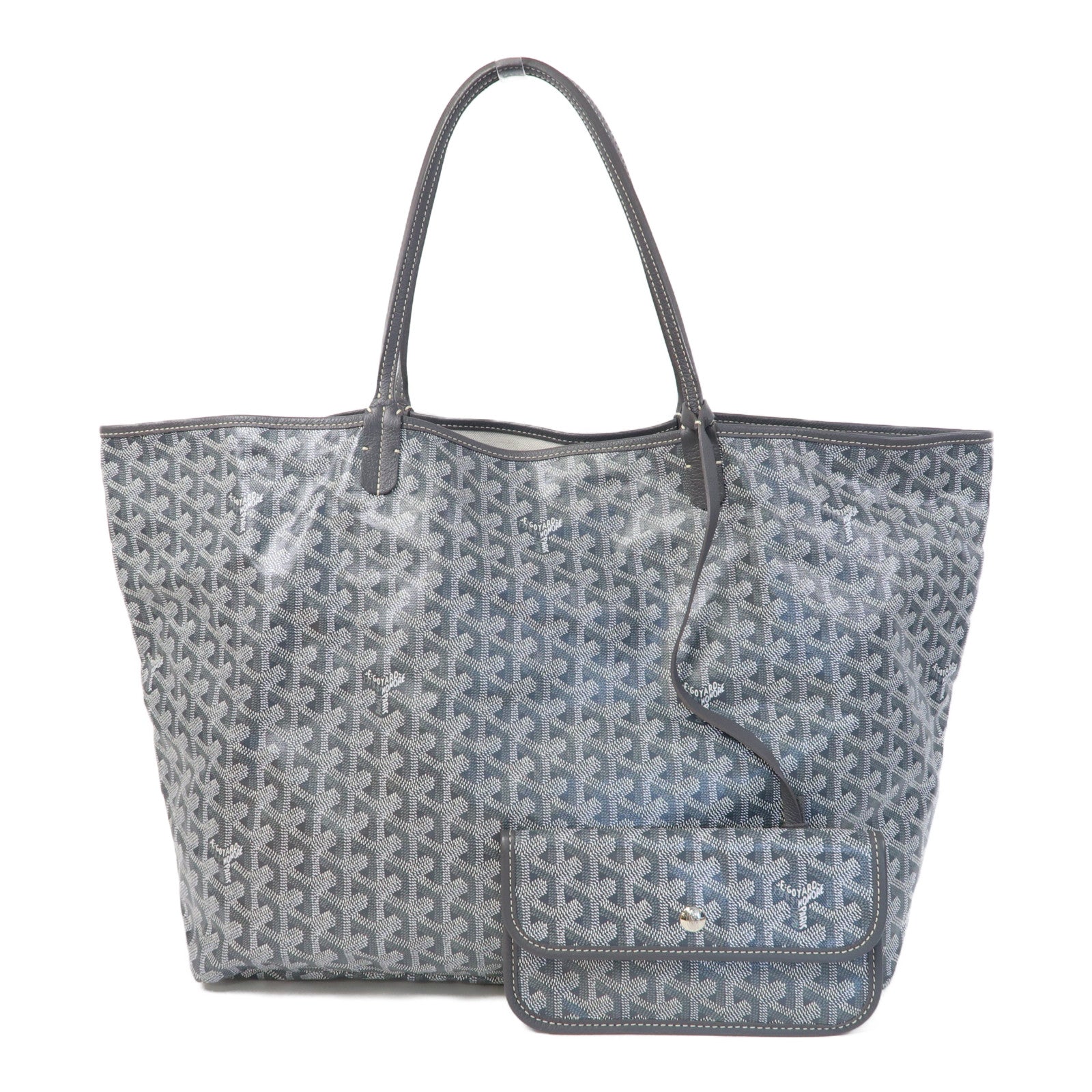 GOYARD 塗層帆布Tote Bag銀扣手挽袋灰色