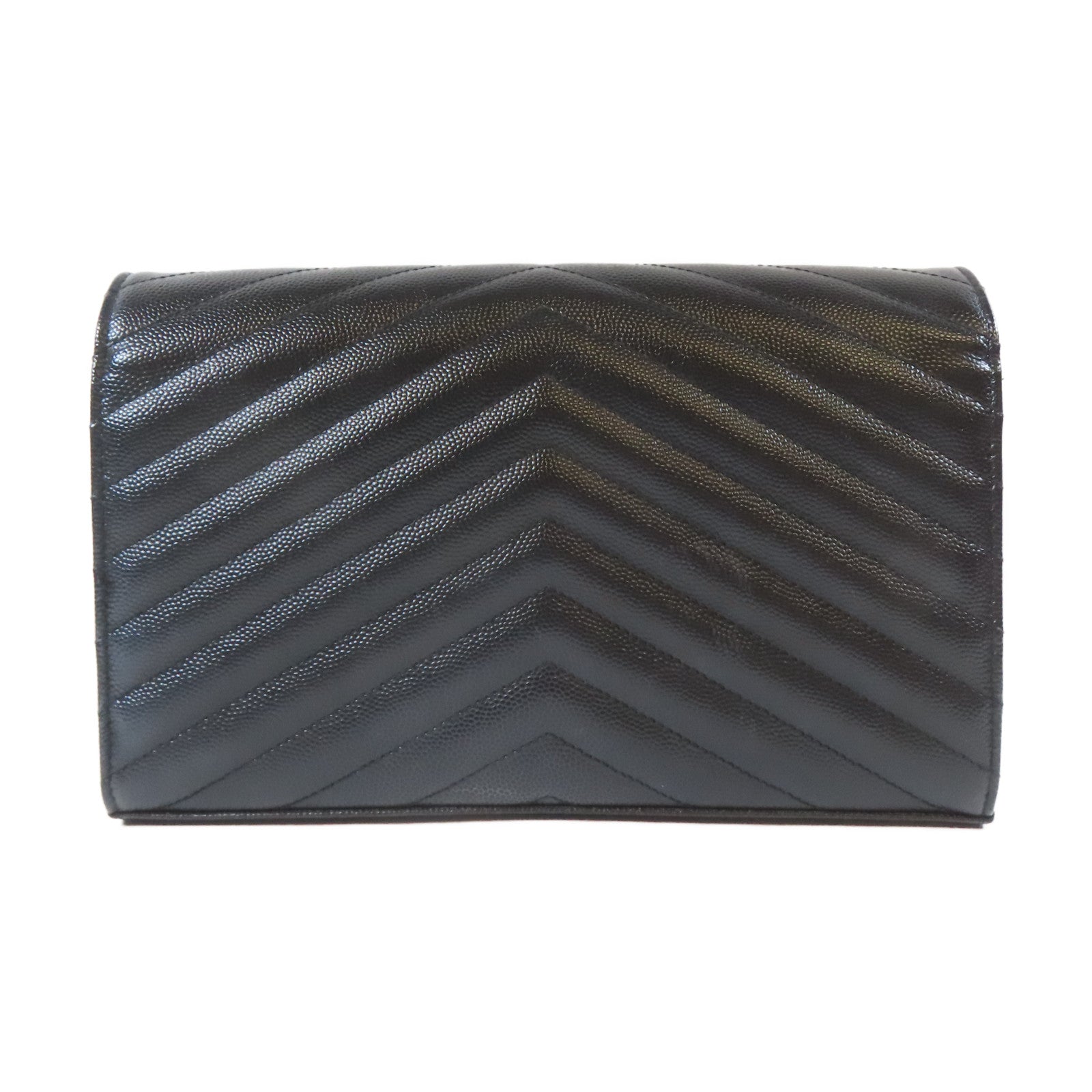 SAINT LAURENT 牛皮皮革Chain Shoulder Bag金扣鏈帶肩背袋黑色