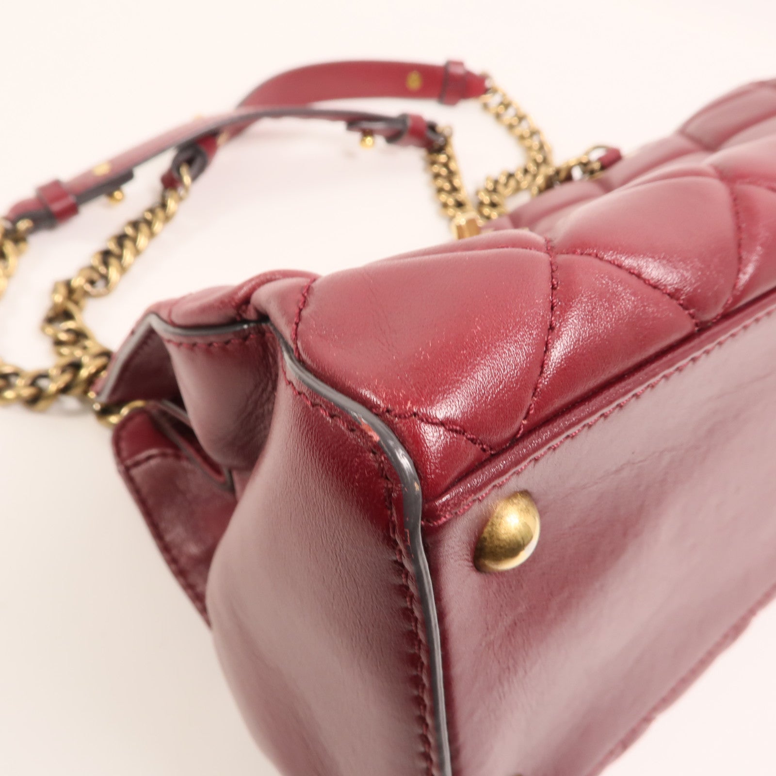 CHANEL 牛皮皮革Tote Bag金扣鏈帶肩背袋