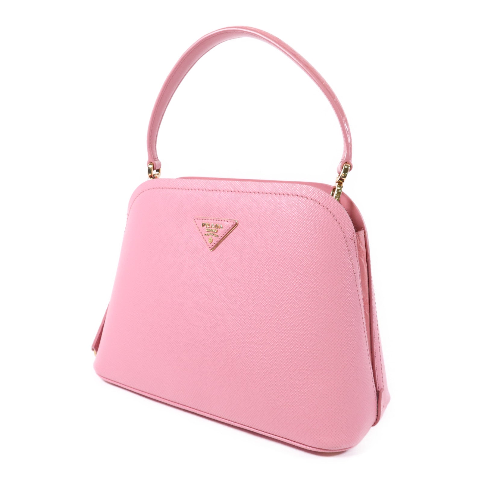 PRADA Saffiano皮革Matinee金扣手挽肩背兩用袋