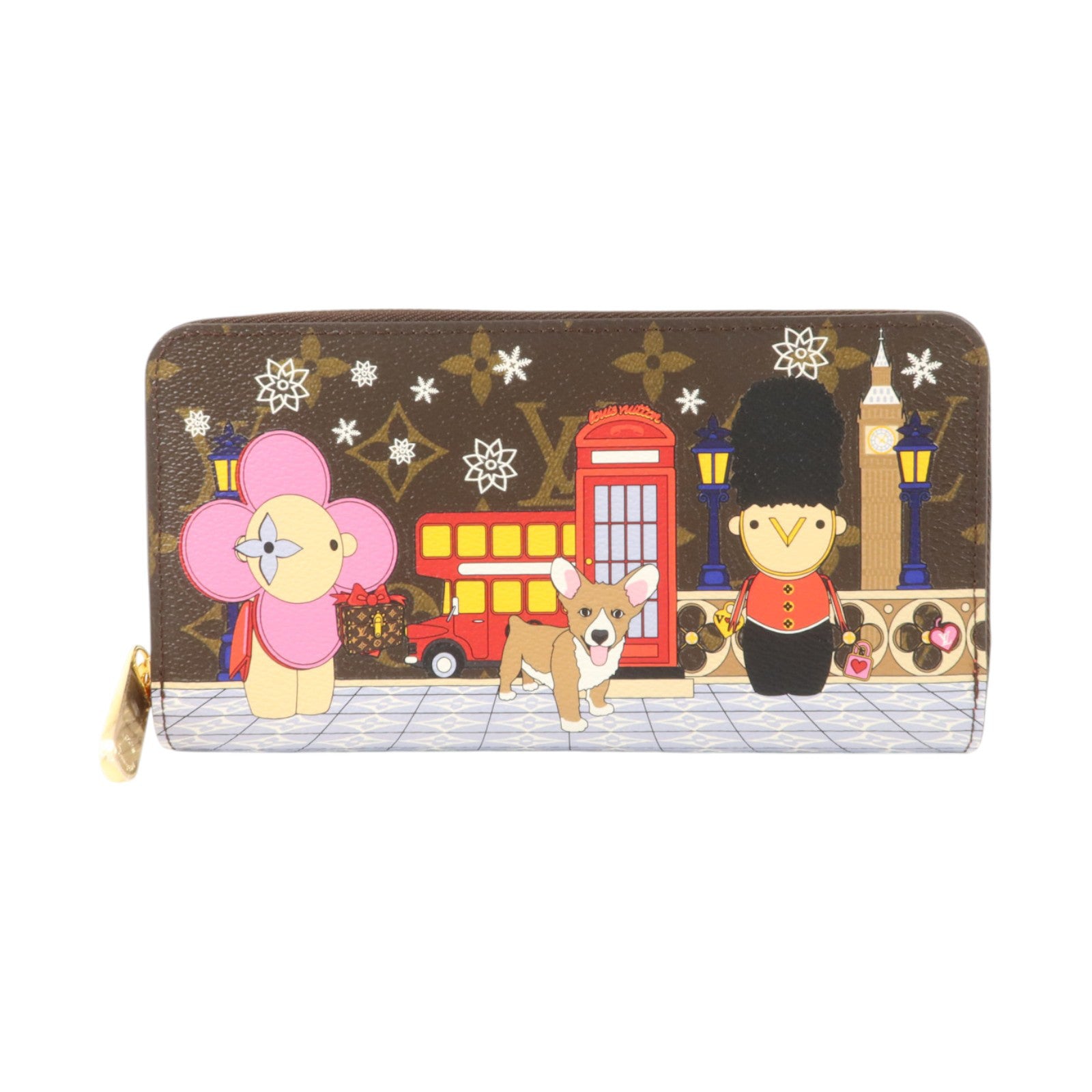 LOUIS VUITTON Monogram Vivienne Zippy Wallet金扣長錢包
