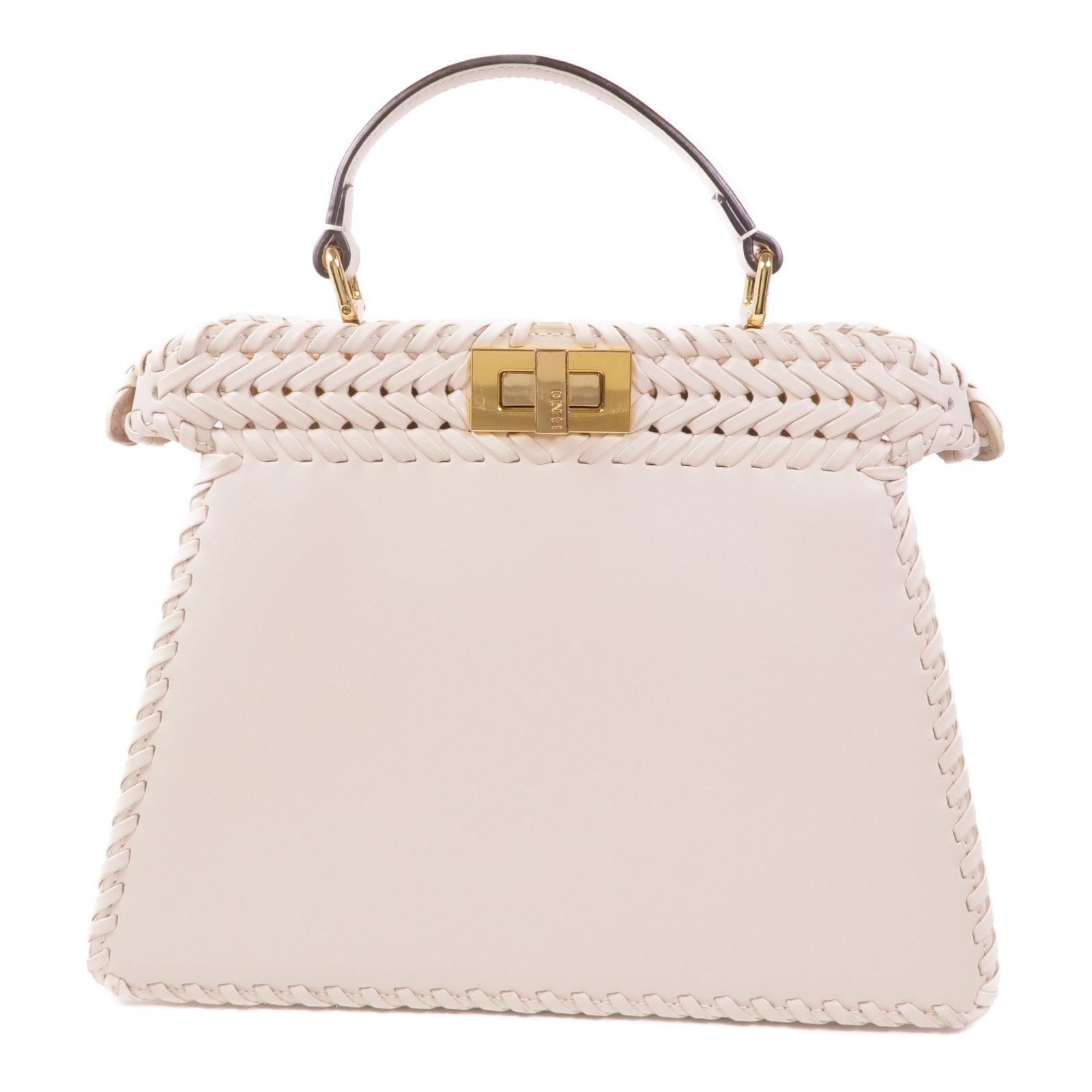 FENDI 牛皮皮革Peekboo金扣手挽肩背兩用袋