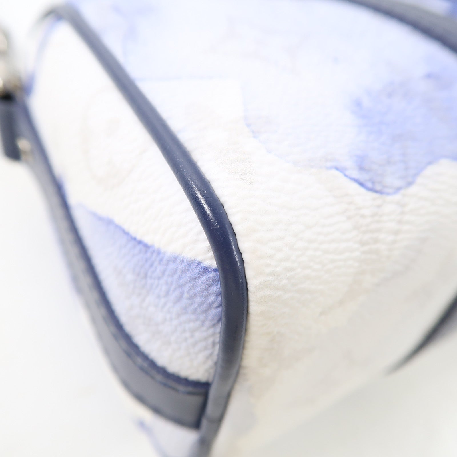 LOUIS VUITTON Monogram Watercolor Keepall XS銀扣手挽肩背兩用袋白色/藍色
