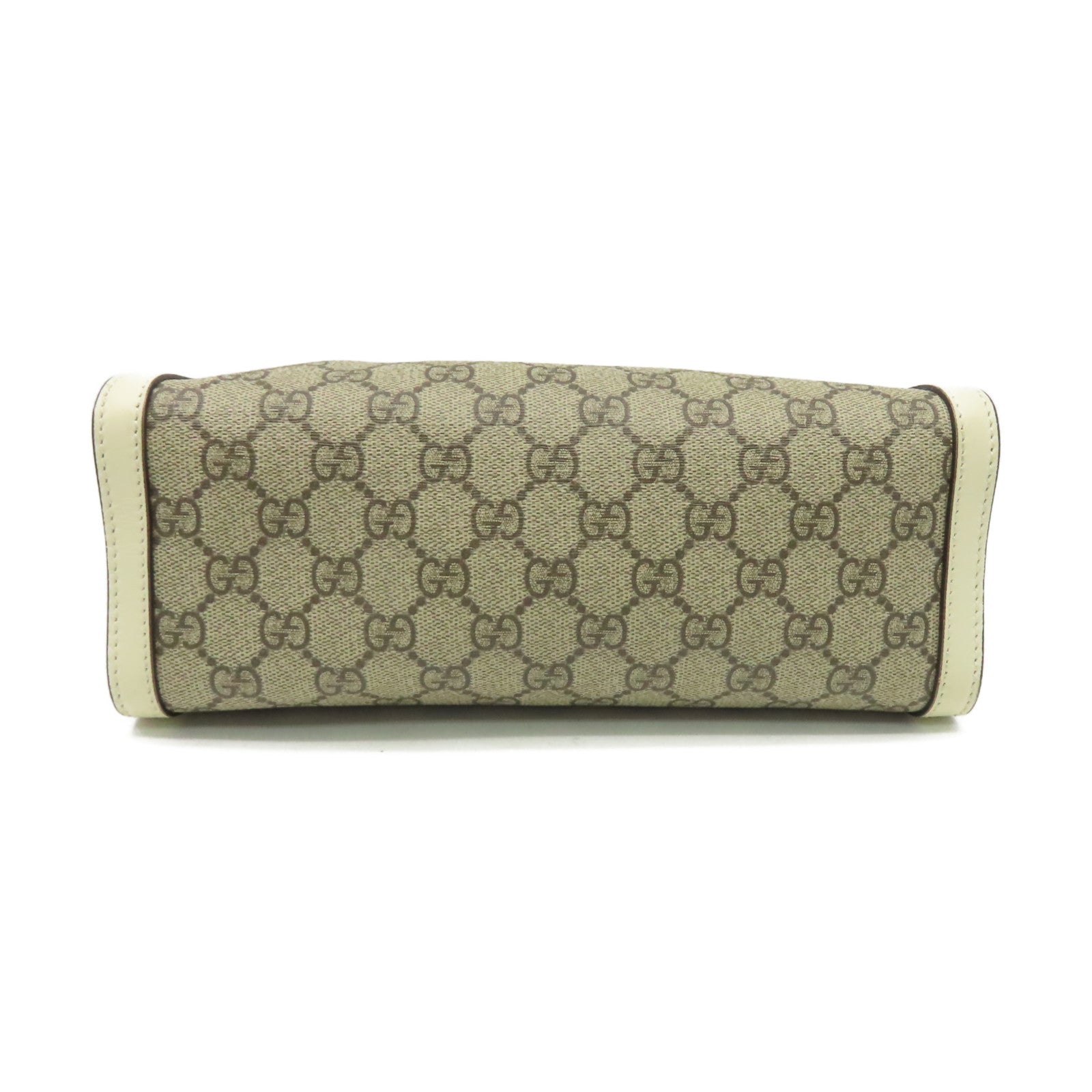 GUCCI 【激減優惠】塗層帆布Padlock GG Small Shoulder Bag金扣肩背袋啡色/米白色