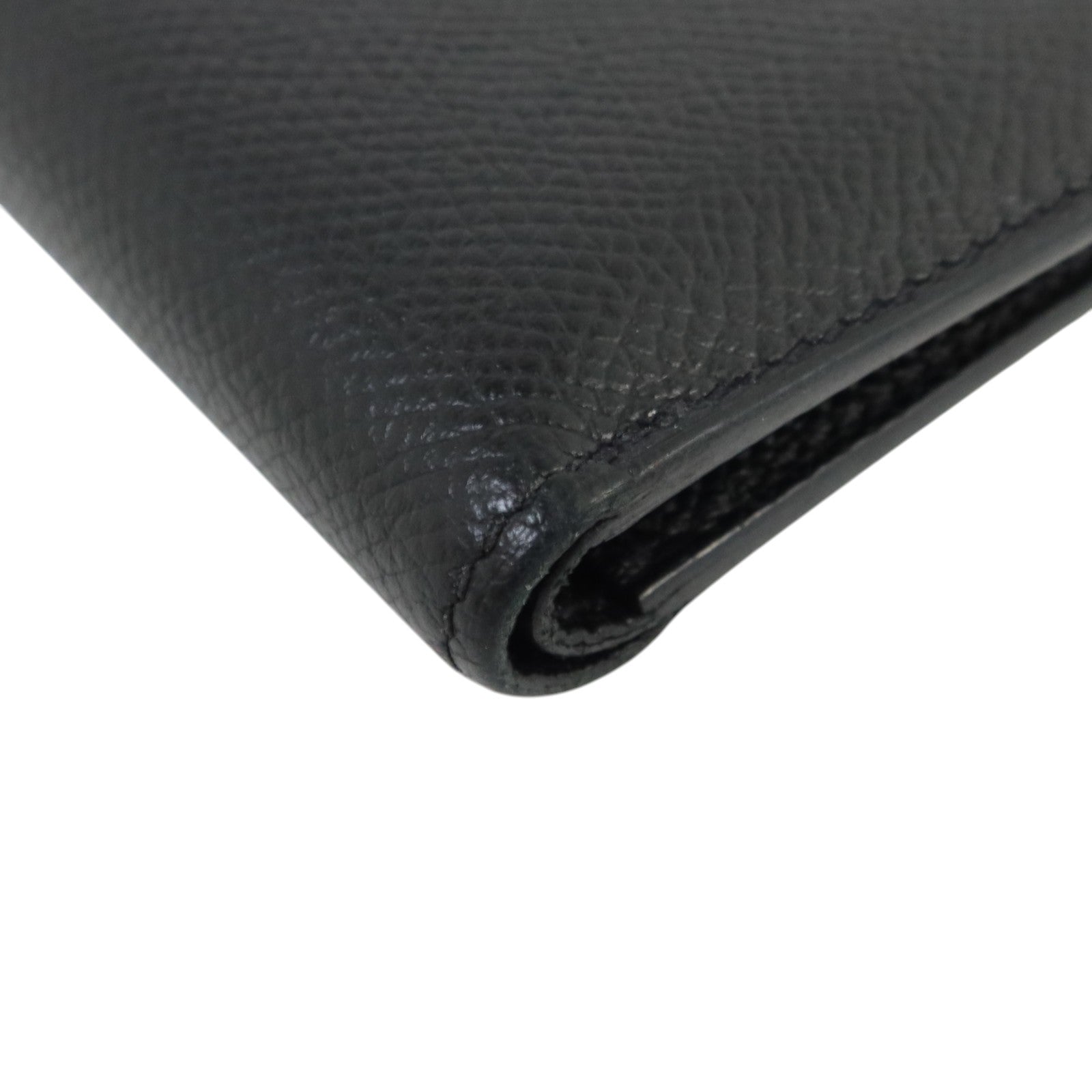 HERMES Epsom皮革Citizen Twill Compact Wallet錢包Noir