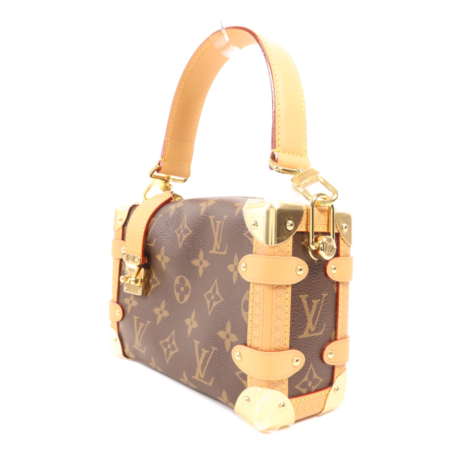 LOUIS VUITTON Monogram Side Trunk PM金扣手挽肩背兩用袋