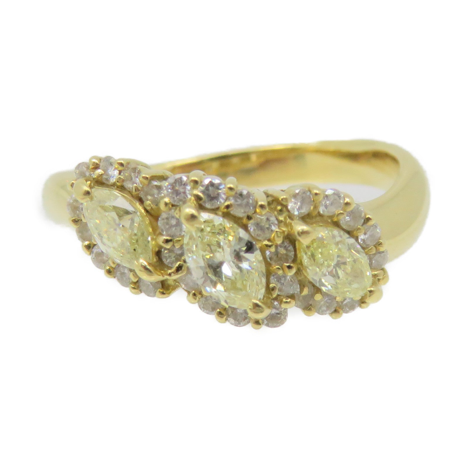 JEWELRY 18K Gold/0.78ct Diamond Ring US#6.75