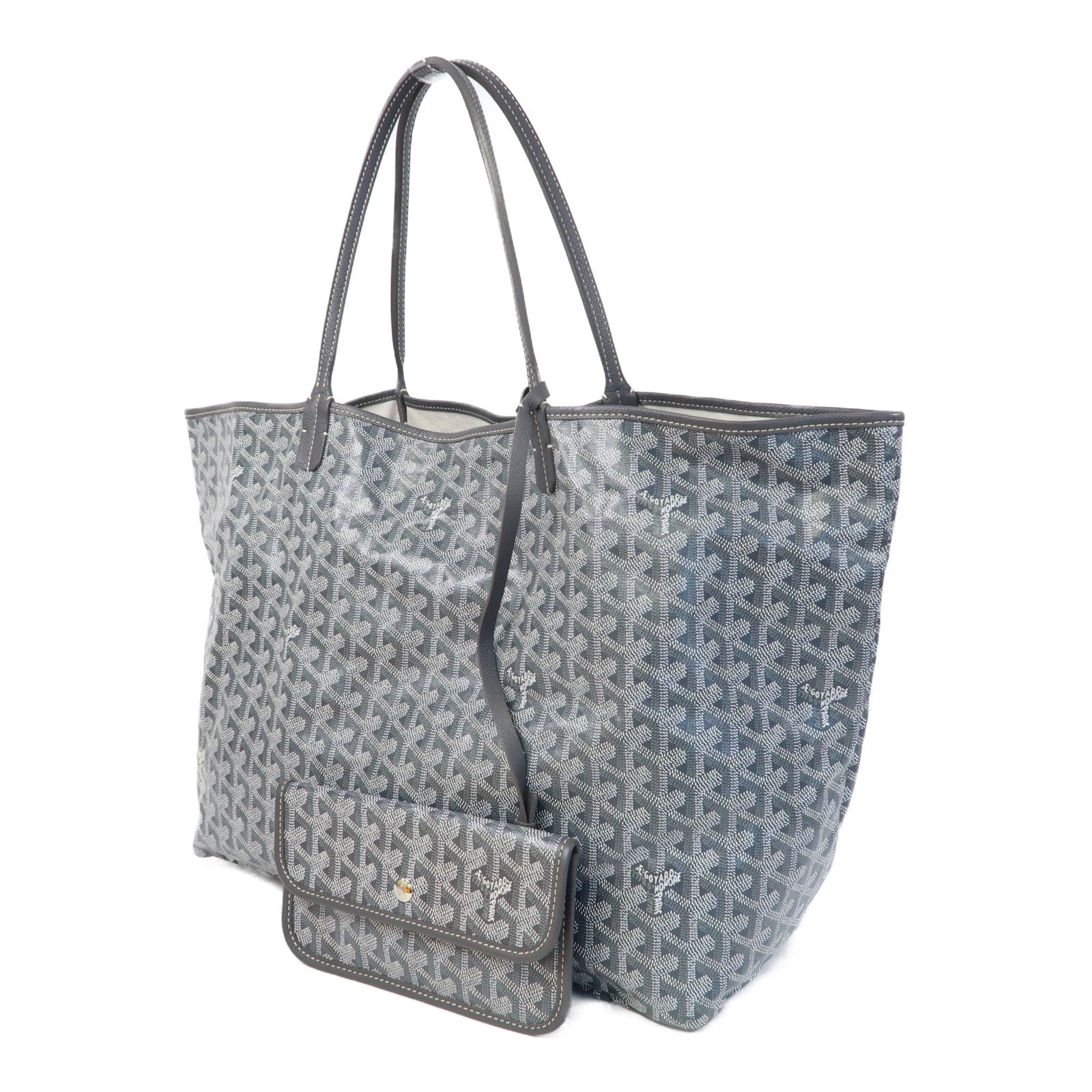 GOYARD 塗層帆布Tote Bag銀扣手挽袋灰色