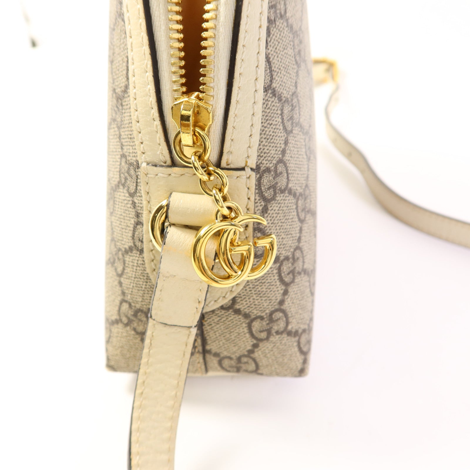 GUCCI 塗層帆布Shoulder Bag金扣肩背袋
