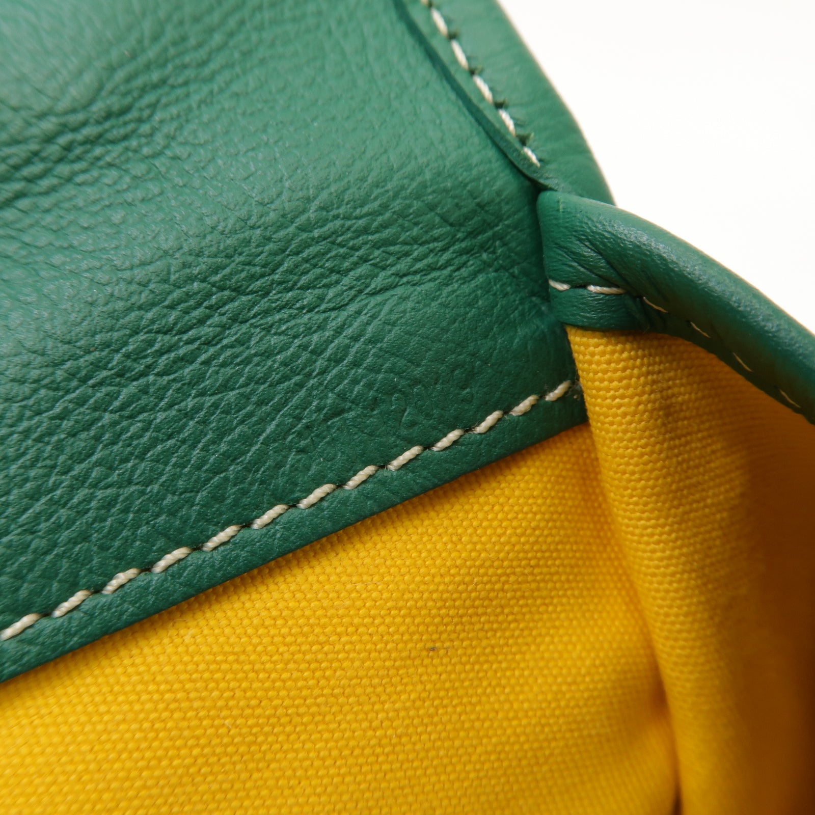GOYARD 塗層帆布Saint Leger Rucksack銀扣背包綠色