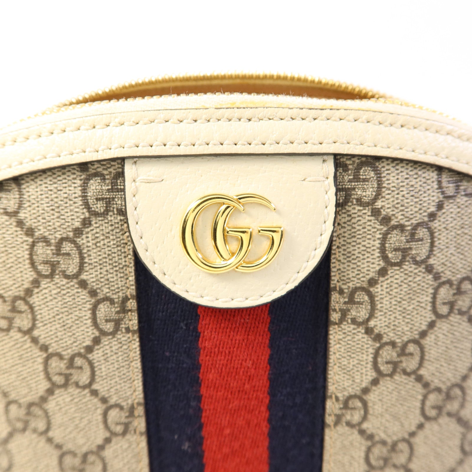 GUCCI 塗層帆布Shoulder Bag金扣肩背袋