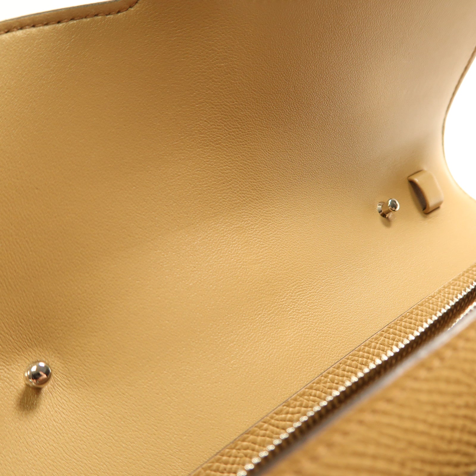 HERMES Epsom皮革Constance To Go銀扣肩背袋Chai