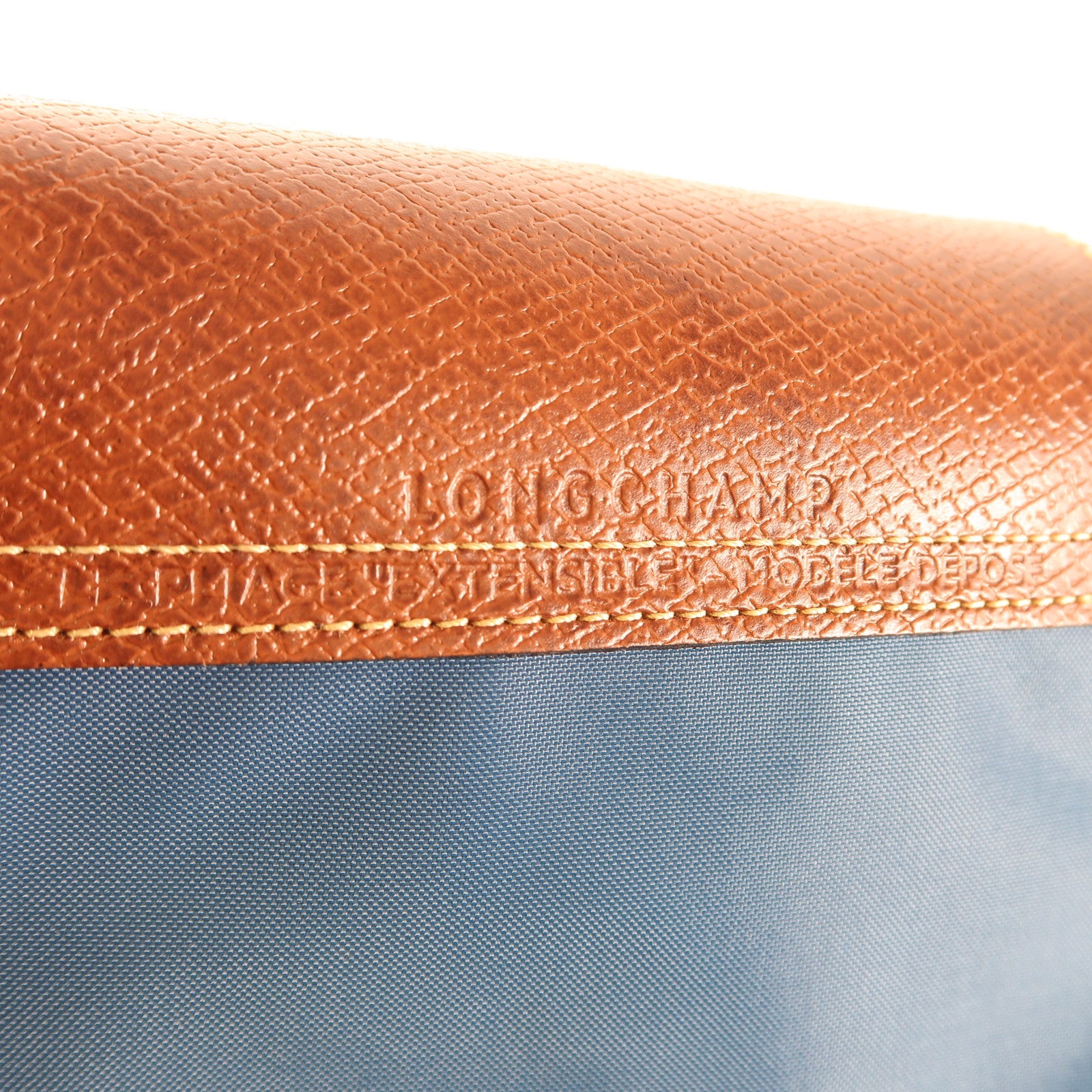 Longchamp 尼龍2 Way Bag銀扣手挽肩背兩用袋藍色