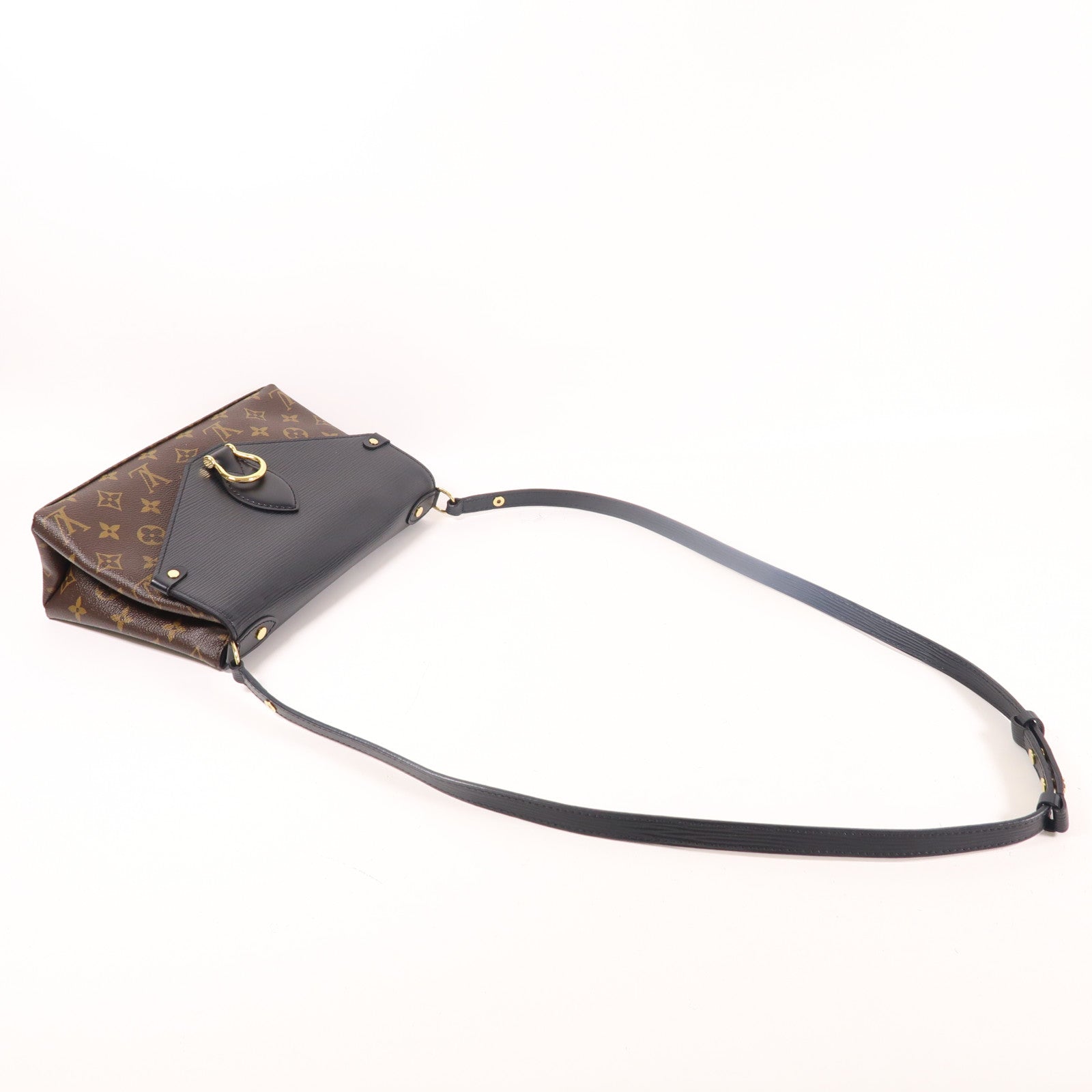 LOUIS VUITTON LV GHW Saint Michel Shoulder Bag M44030 Monogram/Epi Brown/Black