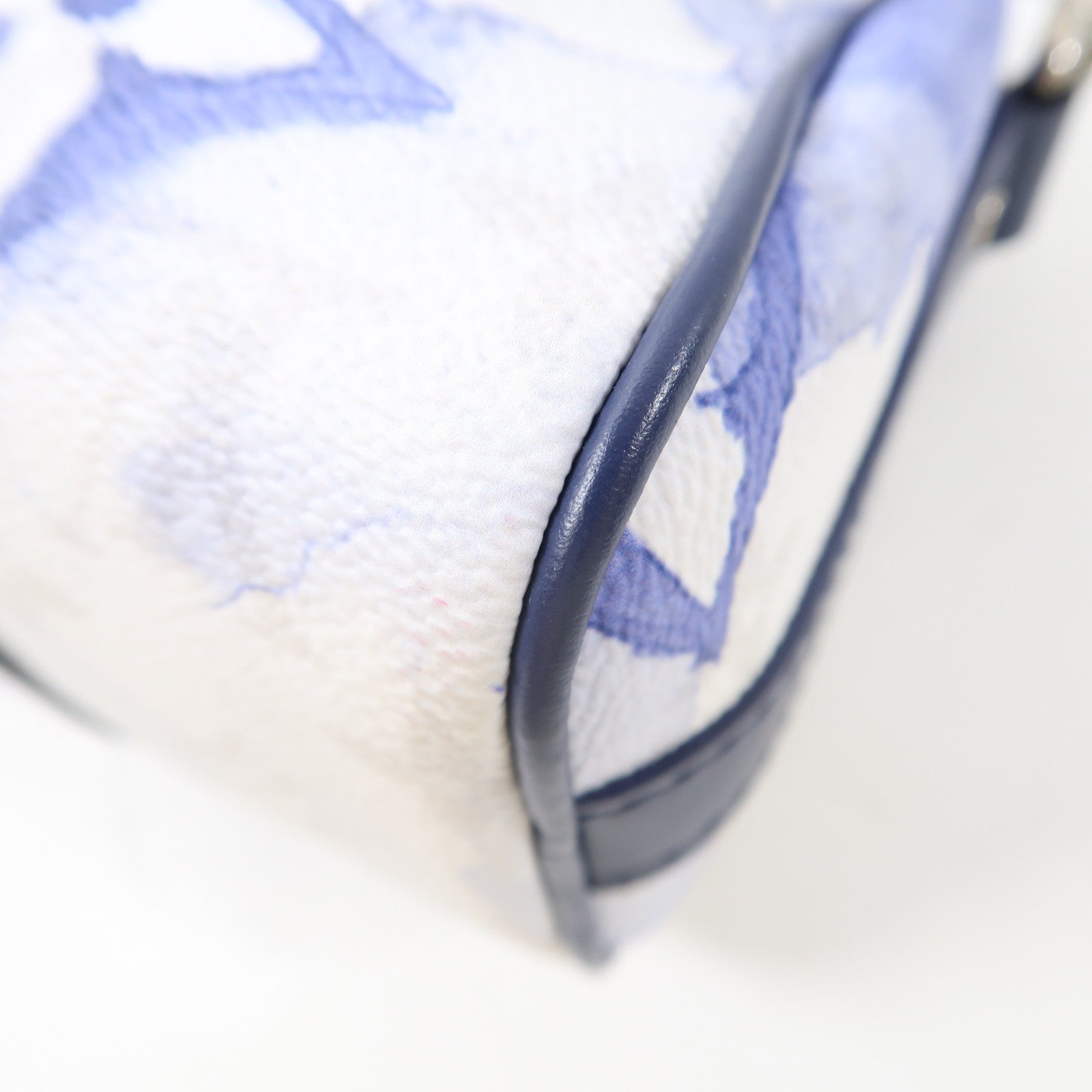 LOUIS VUITTON Monogram Watercolor Keepall XS銀扣手挽肩背兩用袋白色/藍色