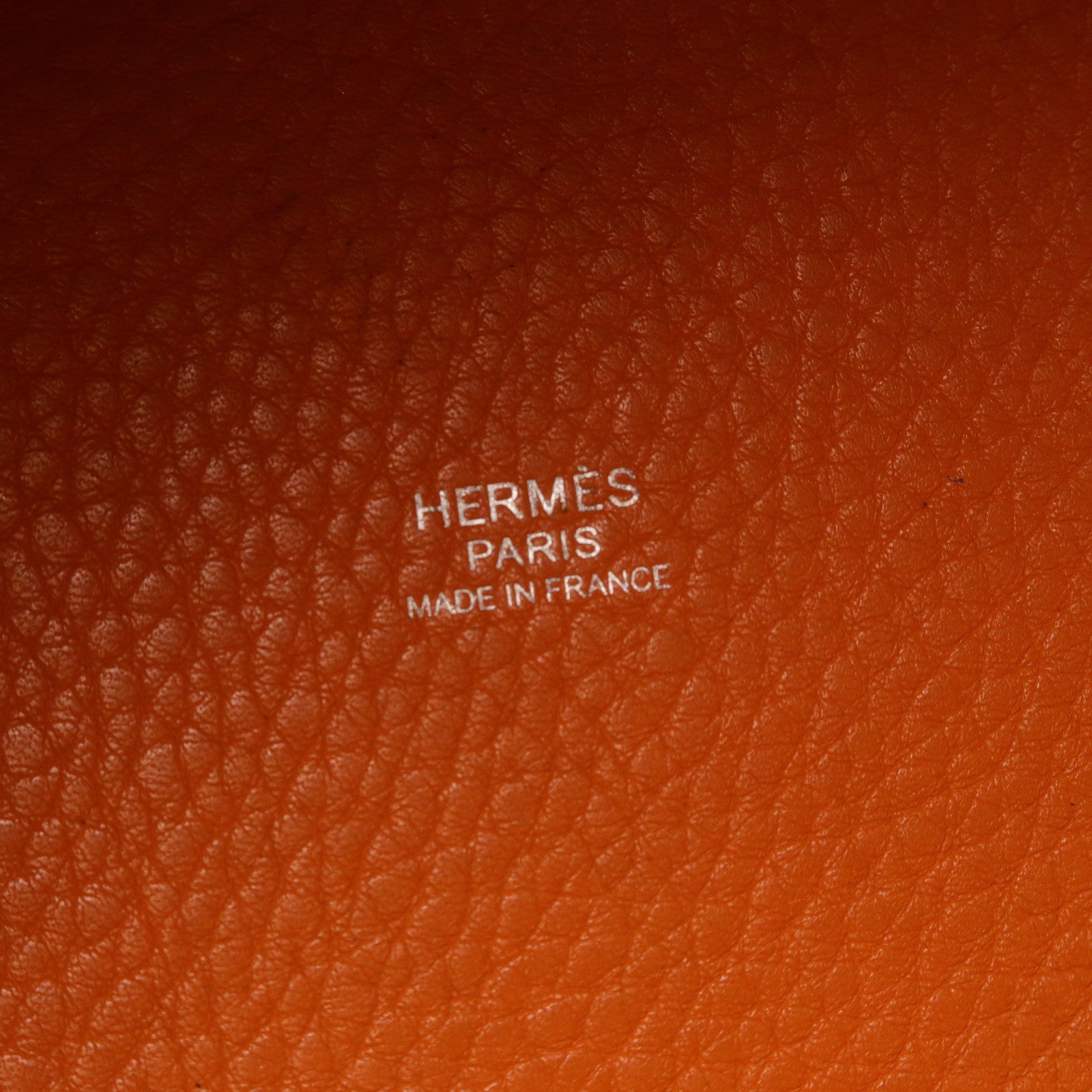 HERMES Clemence皮革Picotin MM銀扣手挽袋Orange/橙色