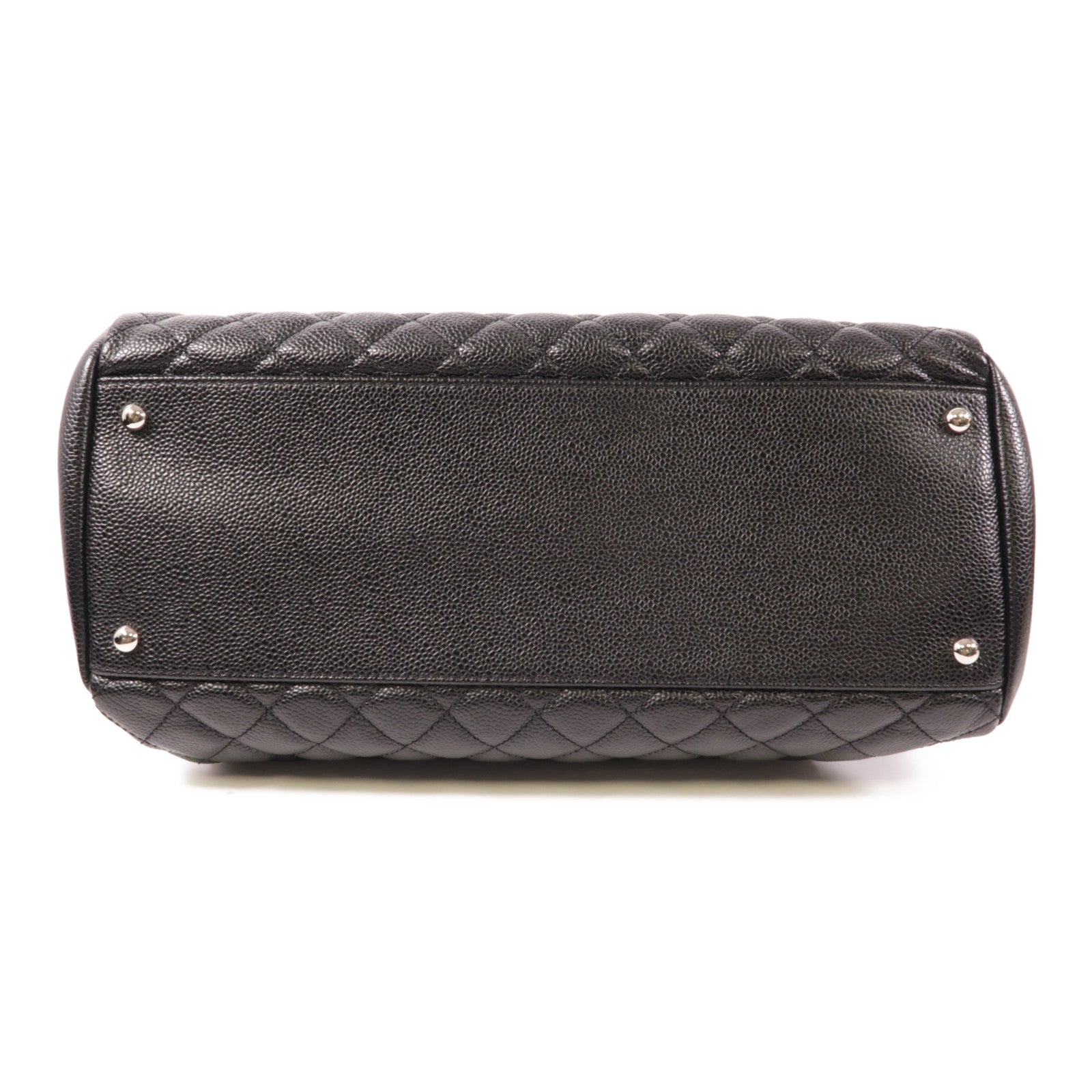 CHANEL 牛皮皮革Chain Shoulder銀扣鏈帶肩背袋
