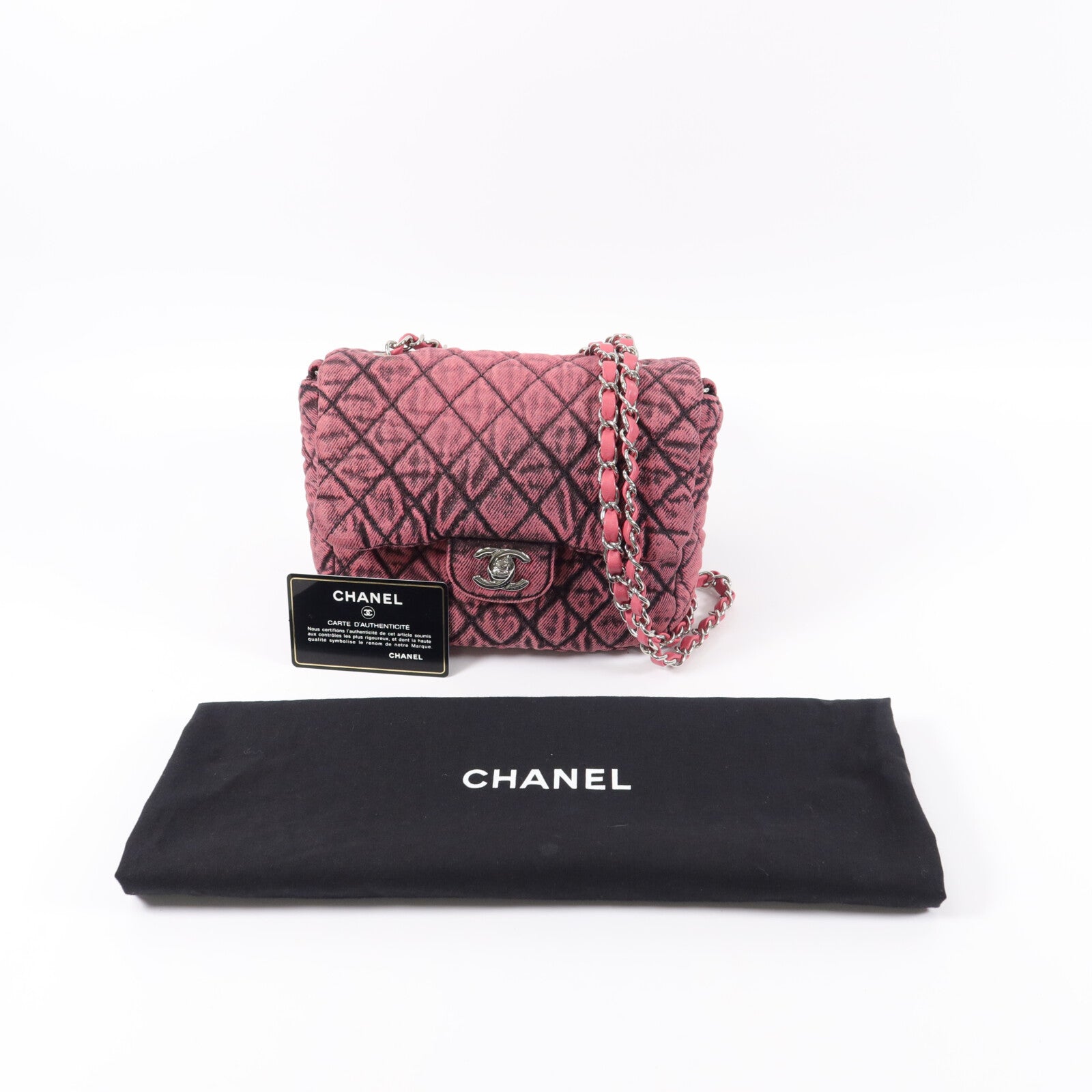 CHANEL 牛仔布Demin Impression Flap Bag鏈帶肩背袋