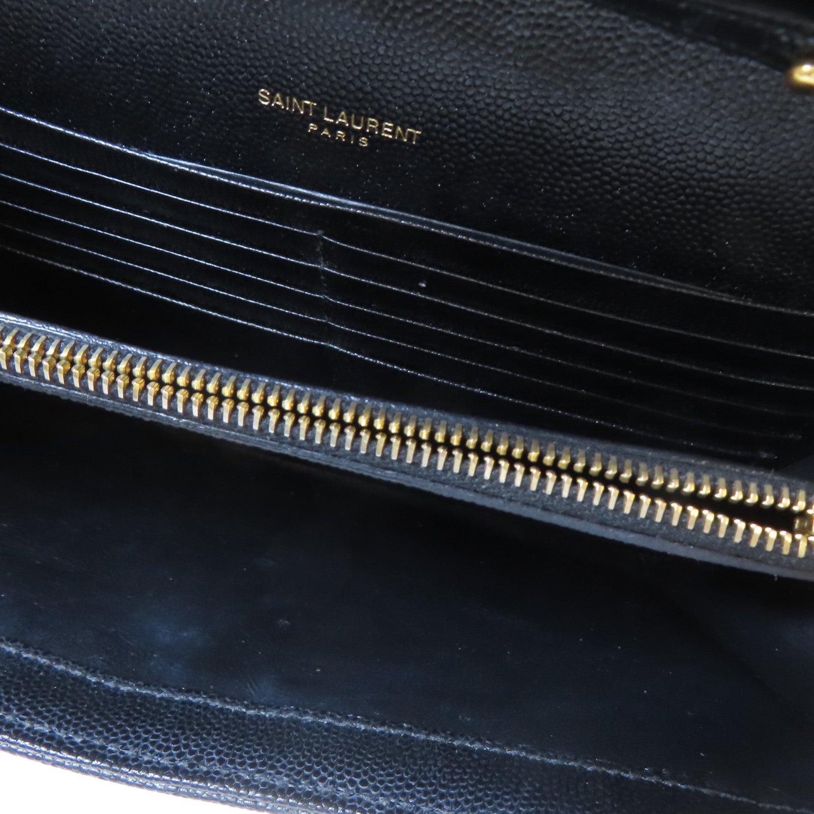 SAINT LAURENT 牛皮皮革Chain Shoulder Bag金扣鏈帶肩背袋黑色