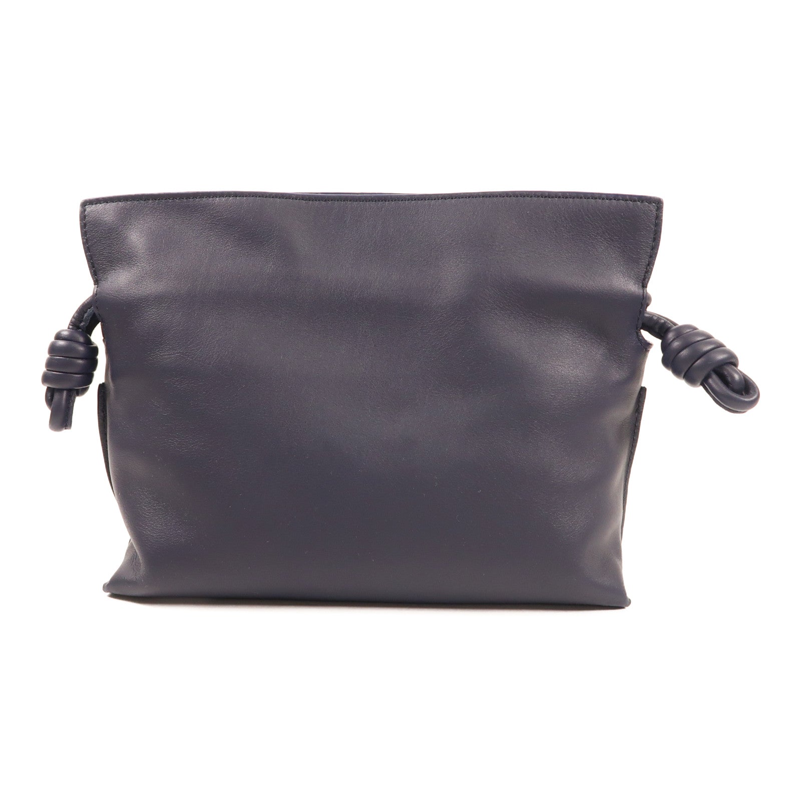 LOEWE 牛皮皮革Mini Flamenco Clutch銀扣肩背袋
